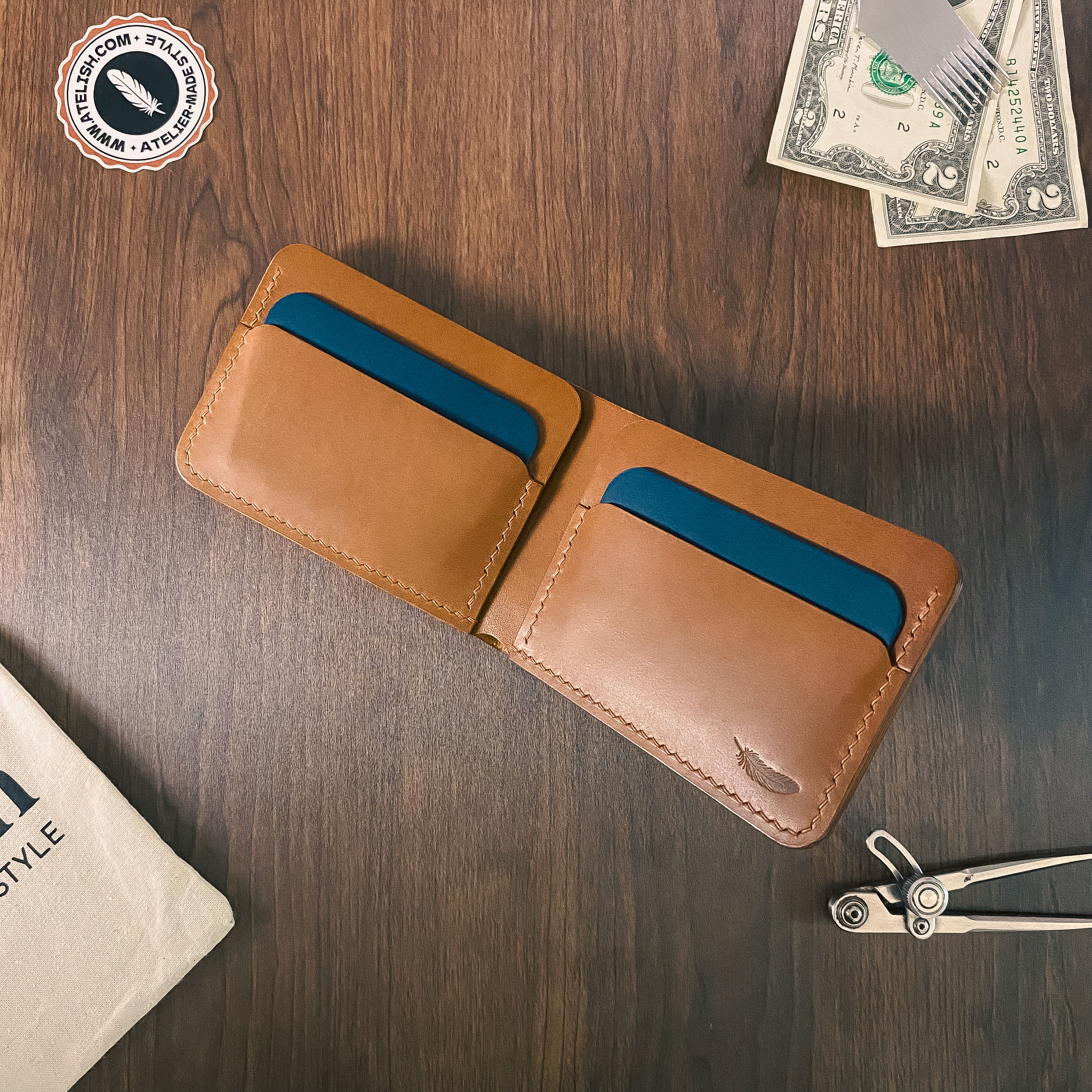 Atelish Semi Shell Cordovan - Buttero Minimalist Leather Bifold Wallet