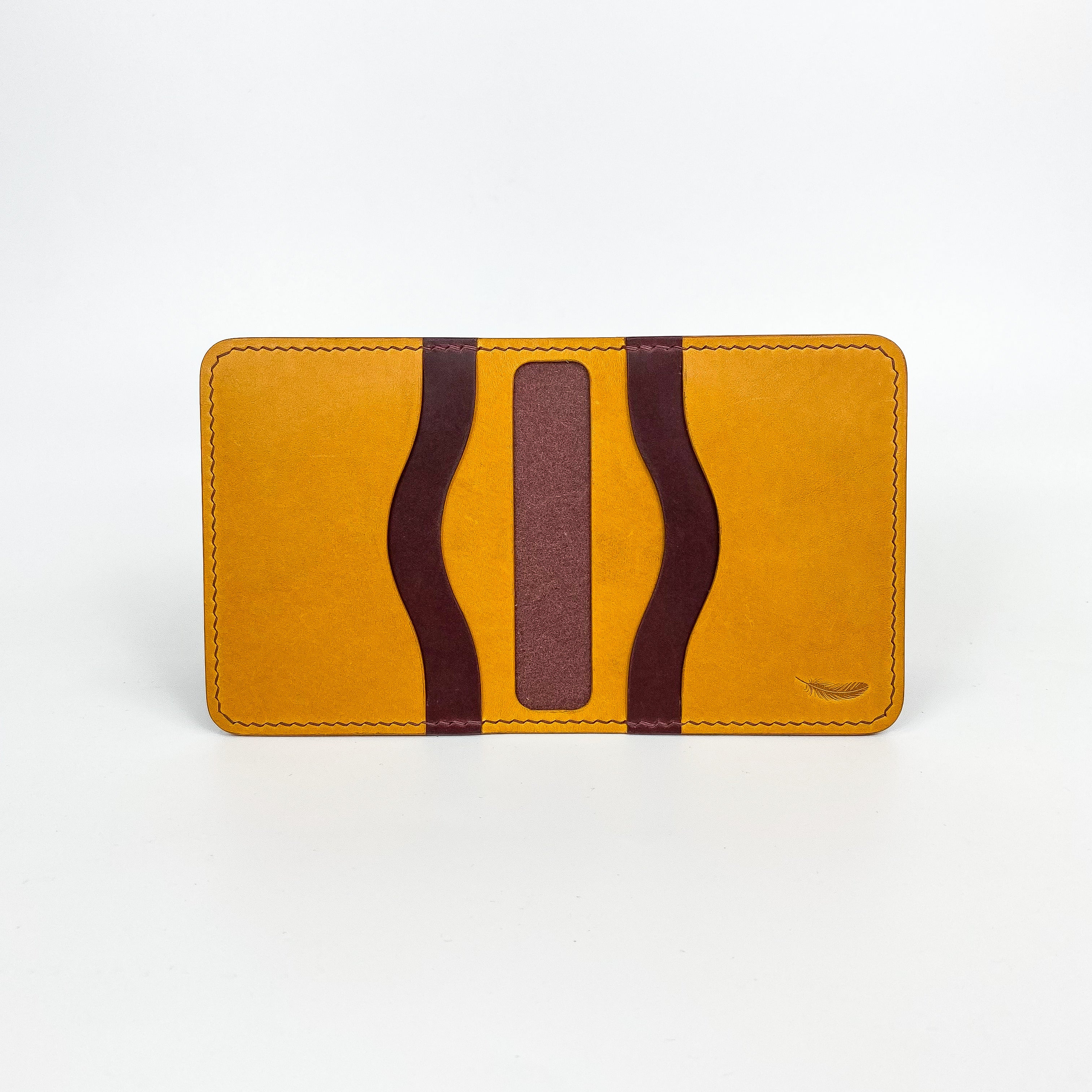 Atelish Vertical Buttero Leather Slim Bifold Wallet