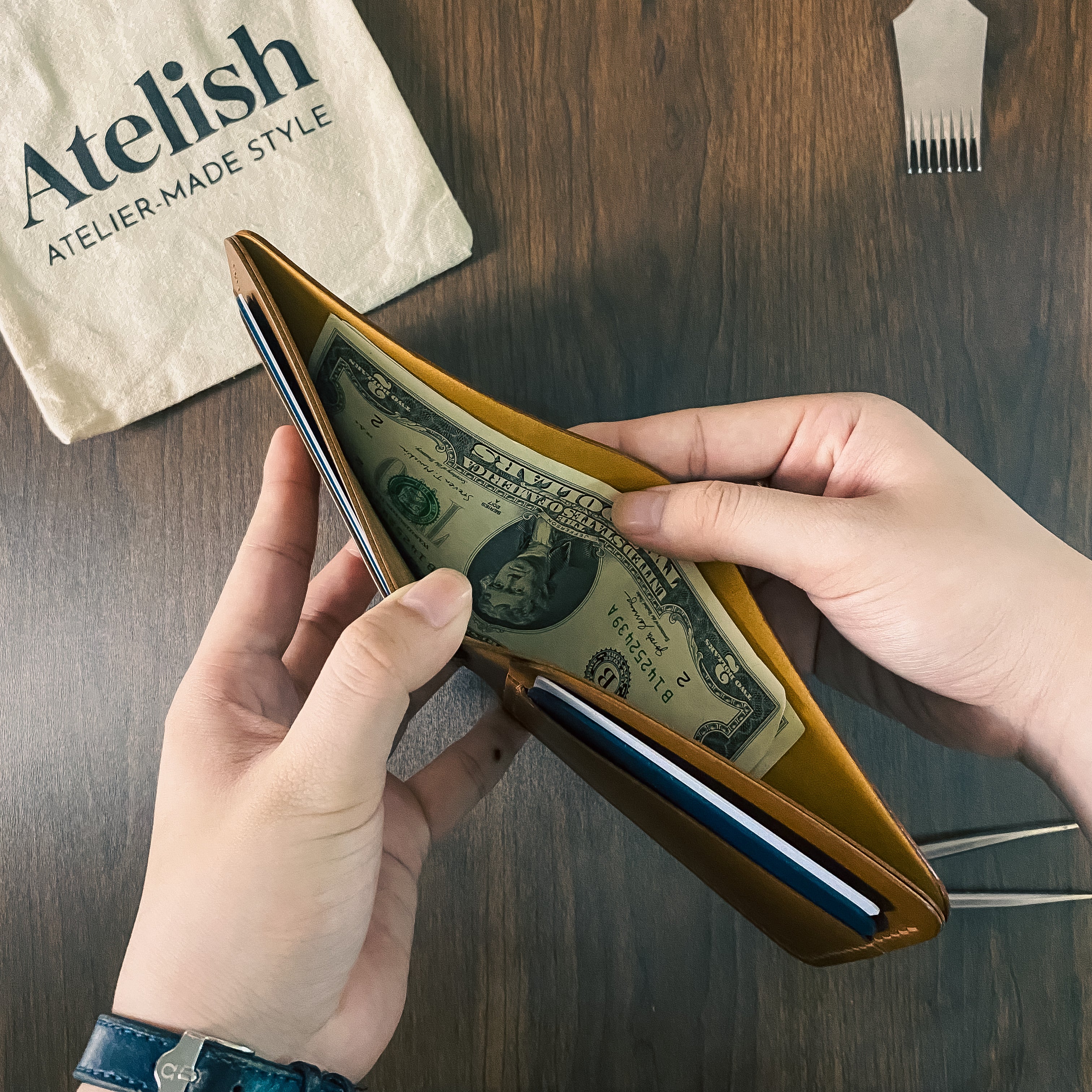 Atelish Semi Shell Cordovan - Buttero Minimalist Leather Bifold Wallet