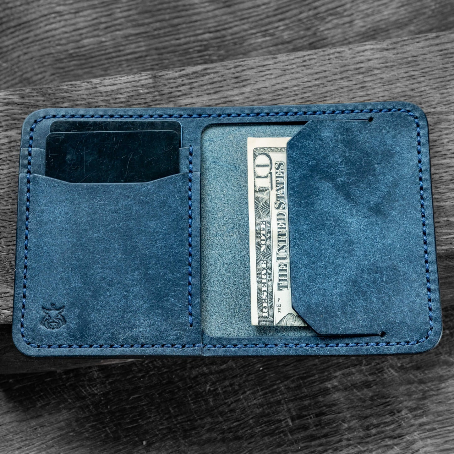 Vegetable Tanned Leather Card Holder – Minimalist Handmade Wallet