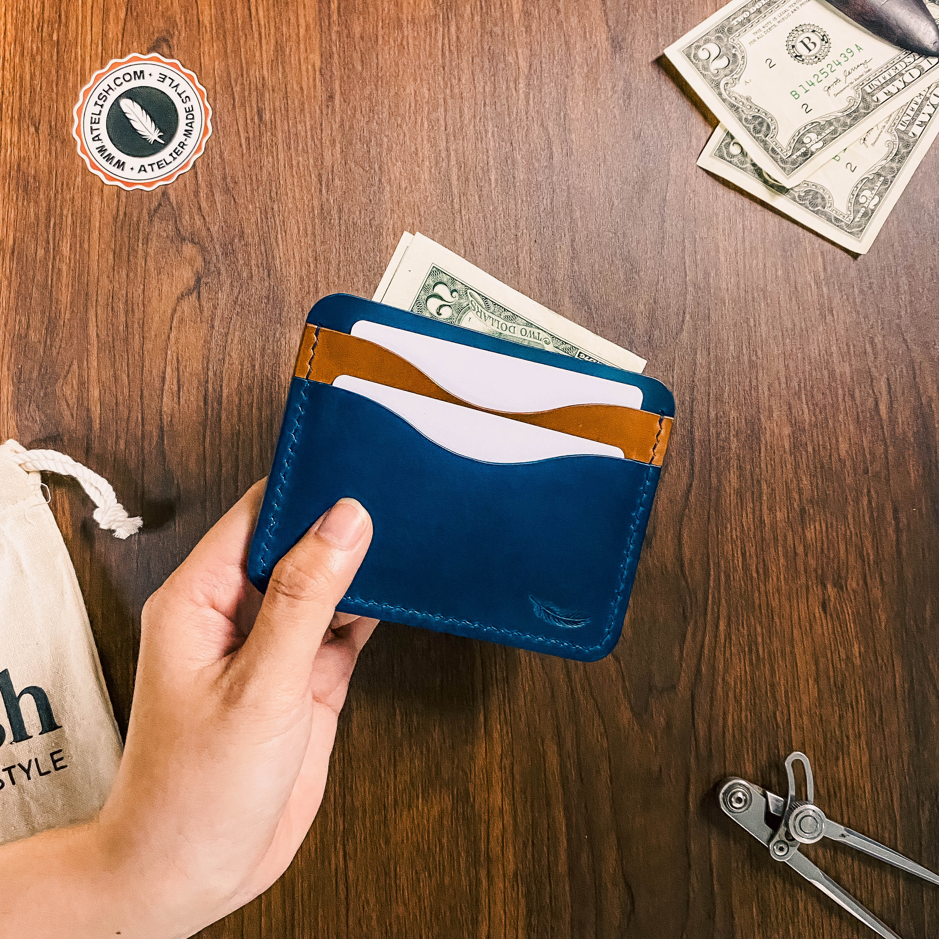 Atelish Buttero Leather Card Holder Ver 2