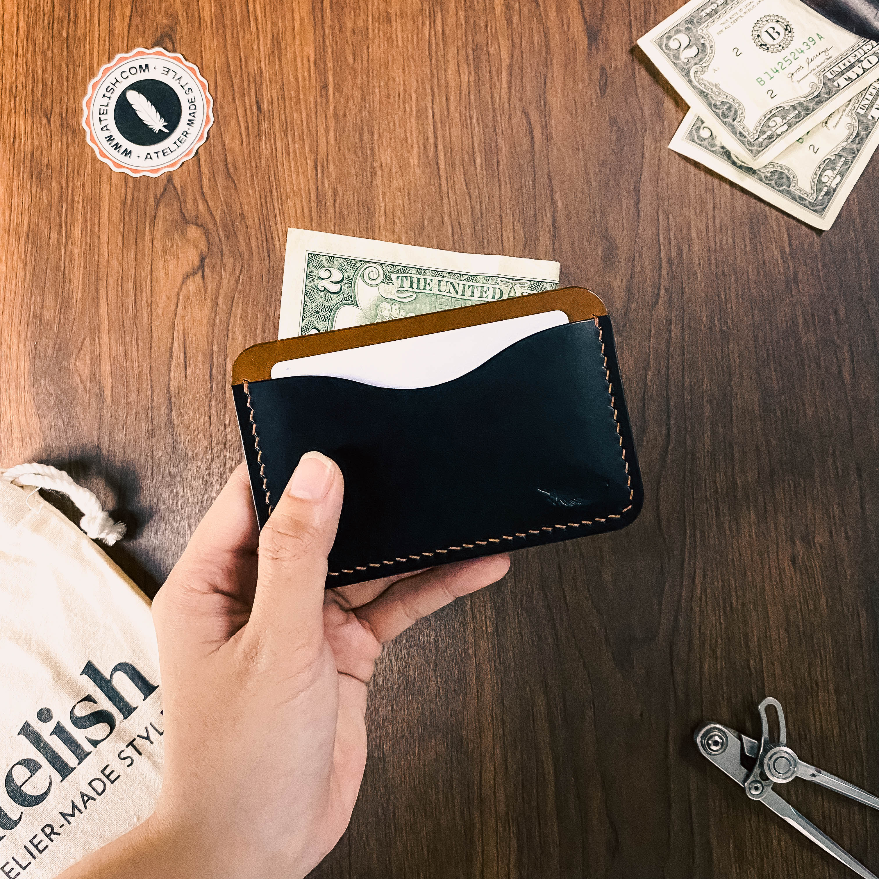 Atelish Buttero Leather Card Holder Ver 1