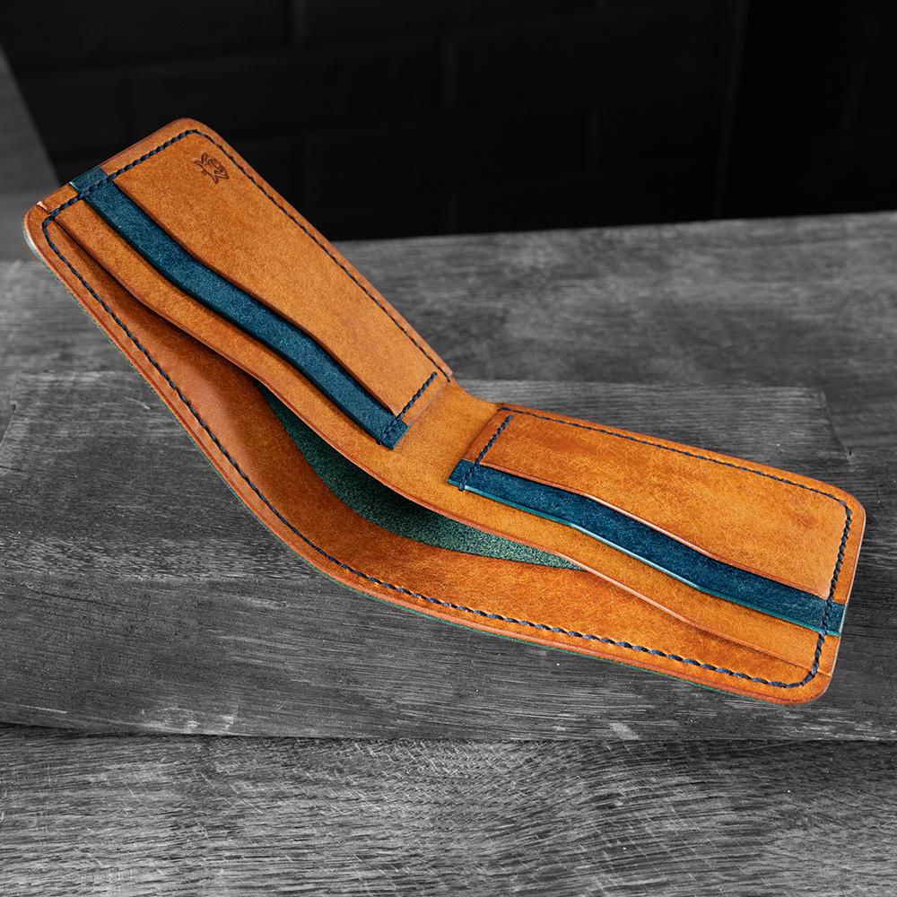 Minimalist Bifold Wallet – Handcrafted Full-Grain Leather