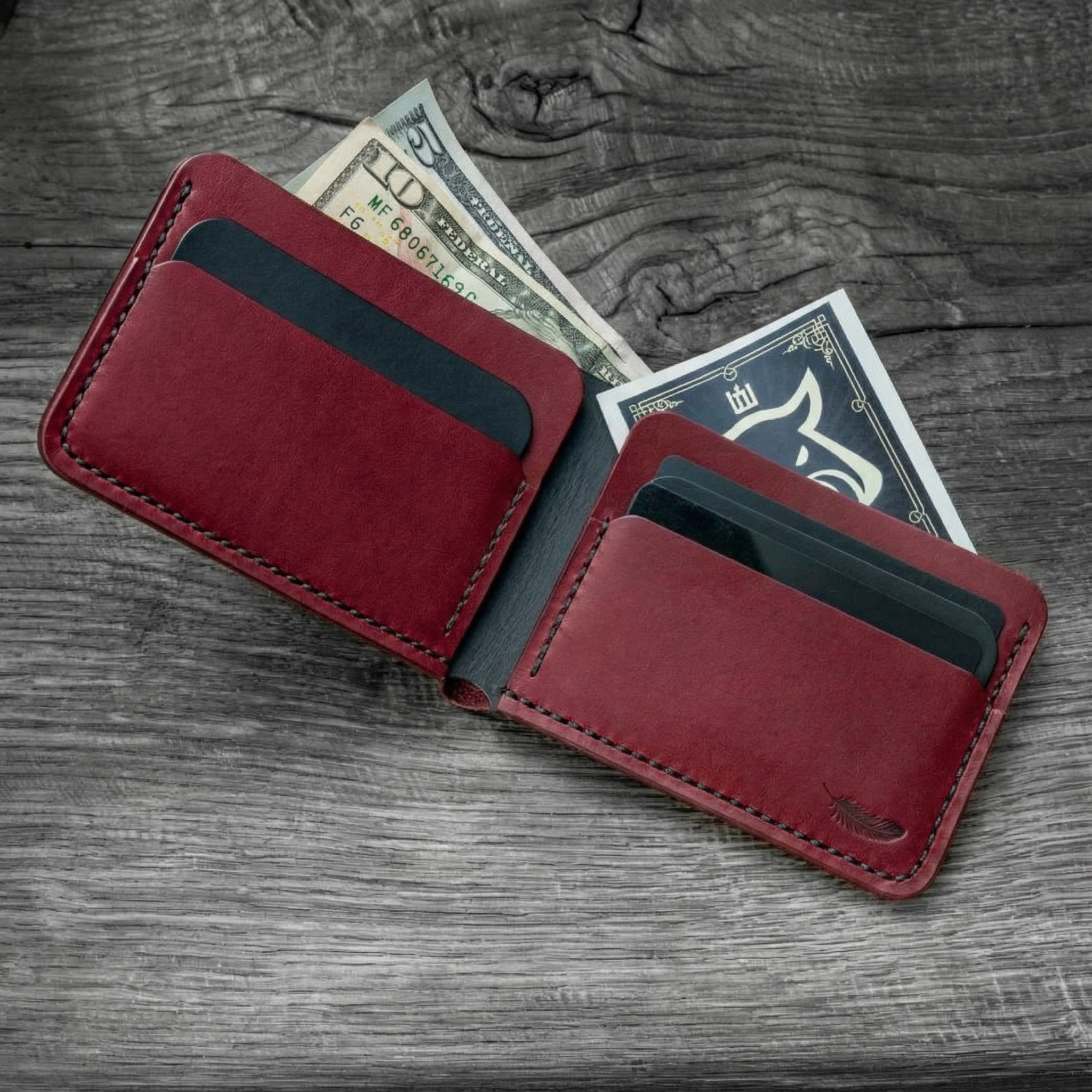 Minimalist Leather Bifold Wallet – Rift 2.1