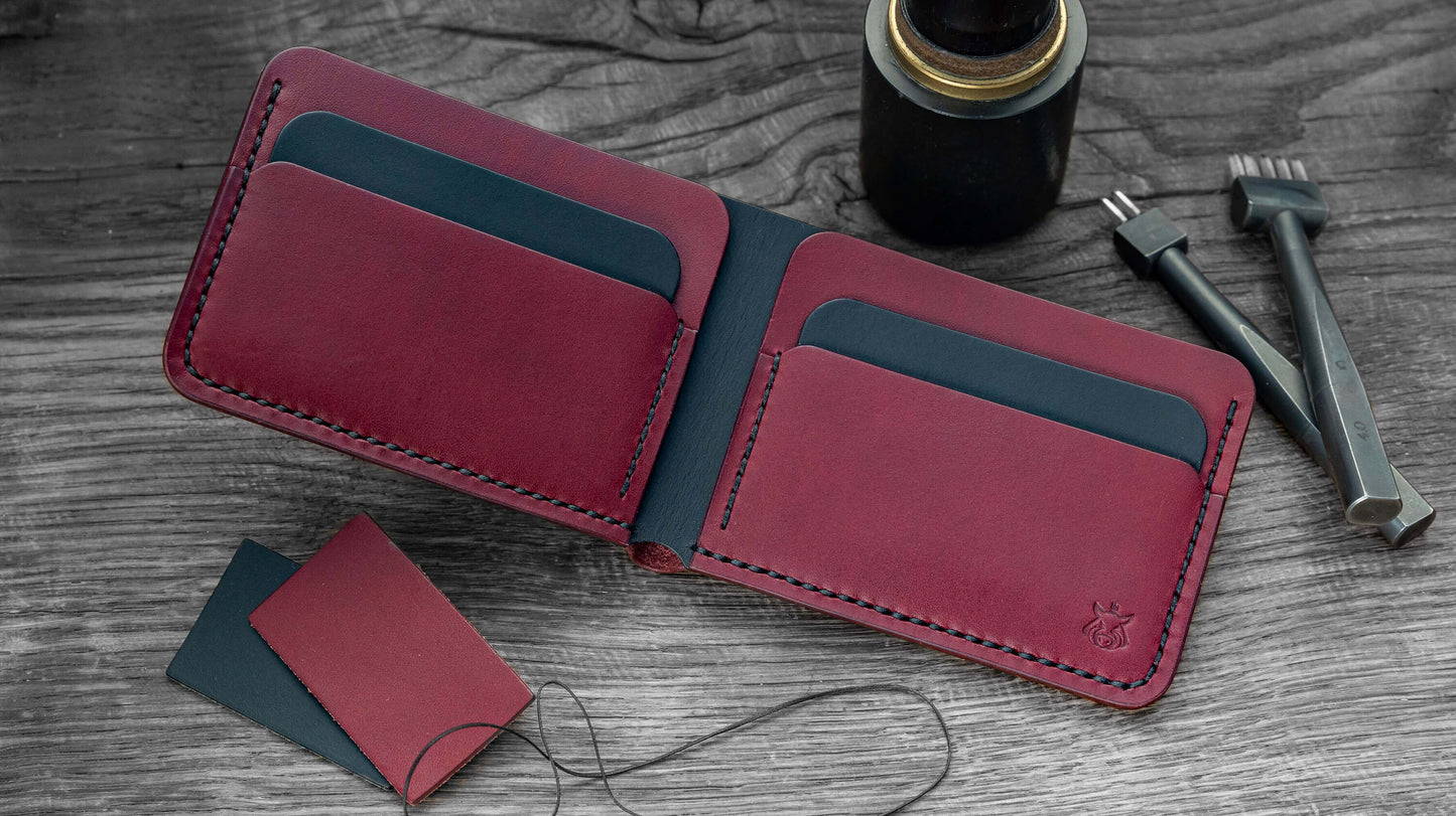 Minimalist Leather Bifold Wallet – Rift 2.1