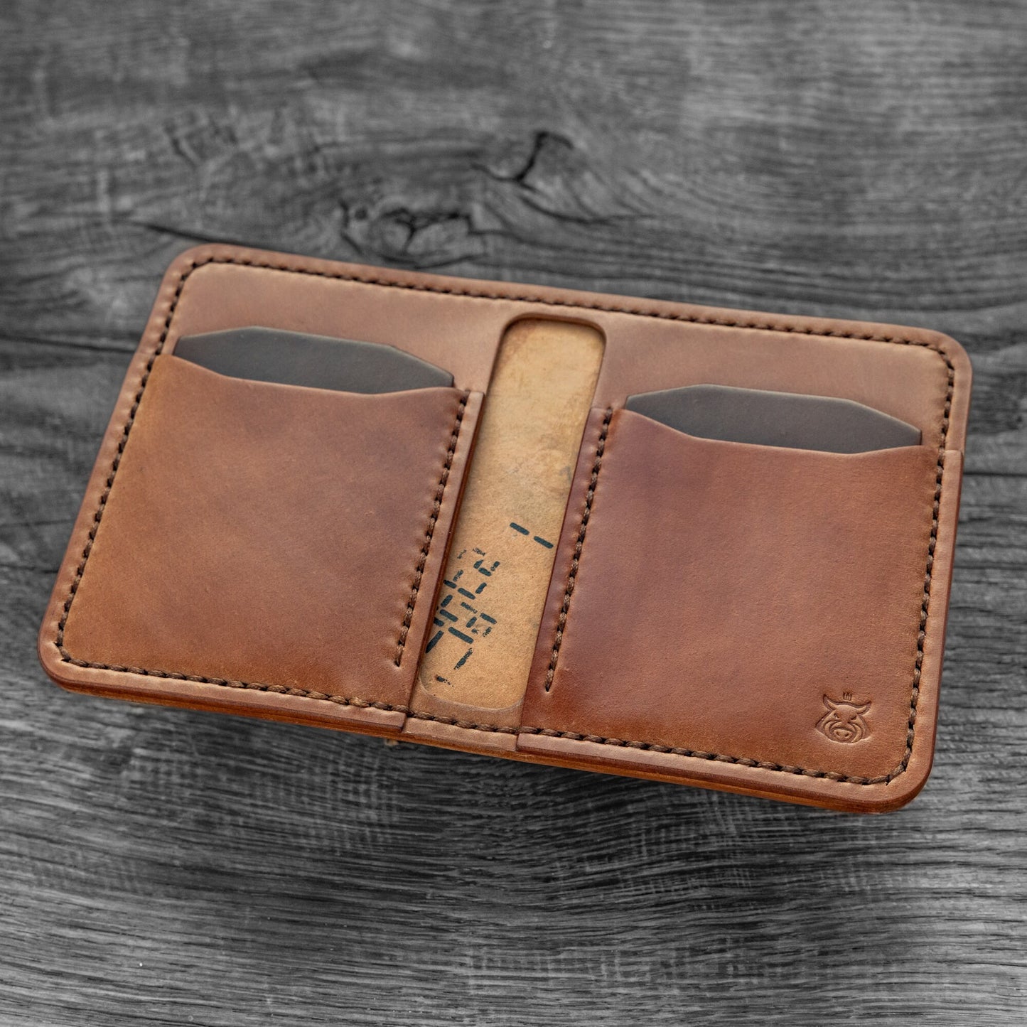 Vertical Leather Bifold Wallet – Horween Shell Cordovan