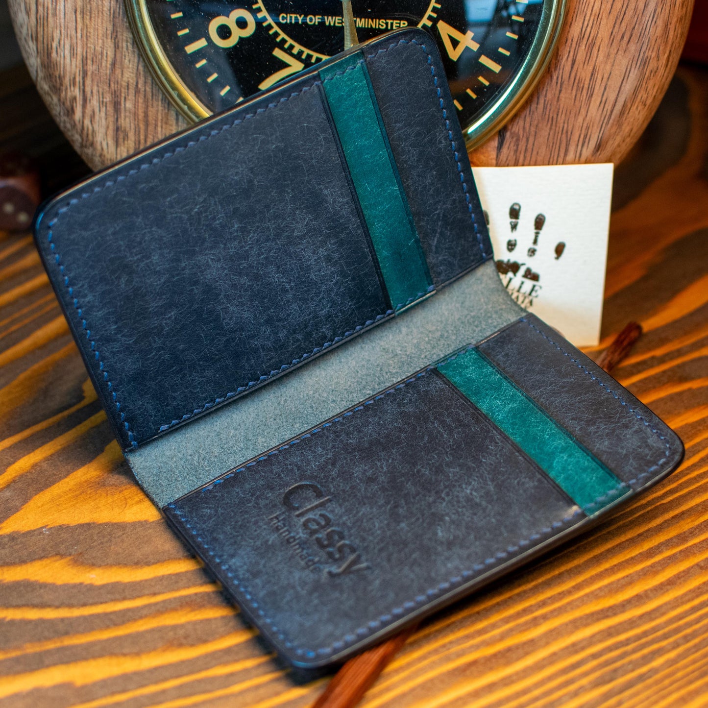 Slim Bifold Wallet – Italian Pueblo Leather, Artisanal Craft, Timeless Form