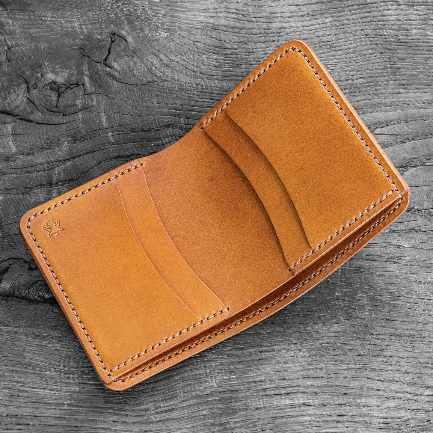 Handmade Leather Bifold Wallet – Full-Grain Vegetable-Tanned