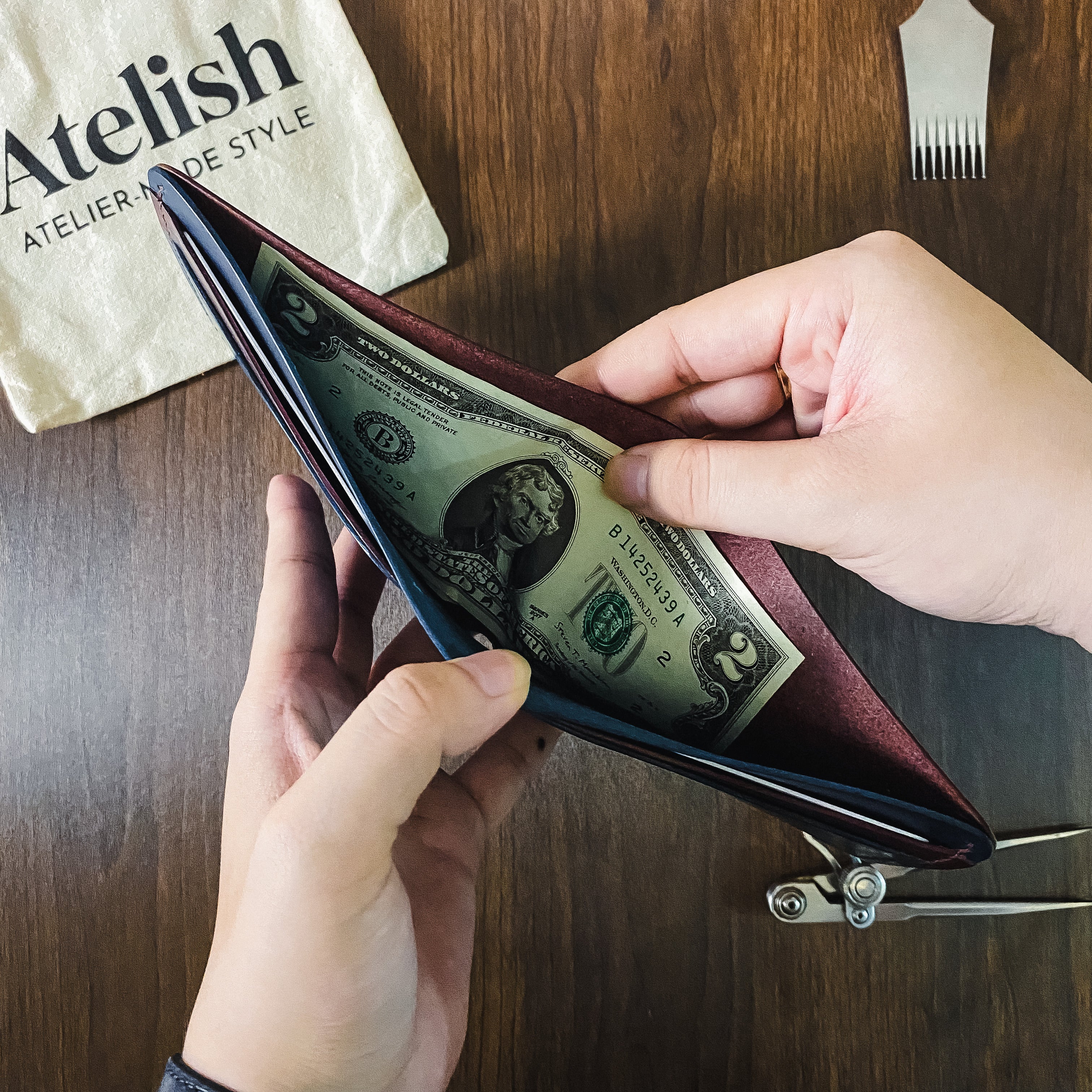 Atelish Classic Buttero Bifold Wallet