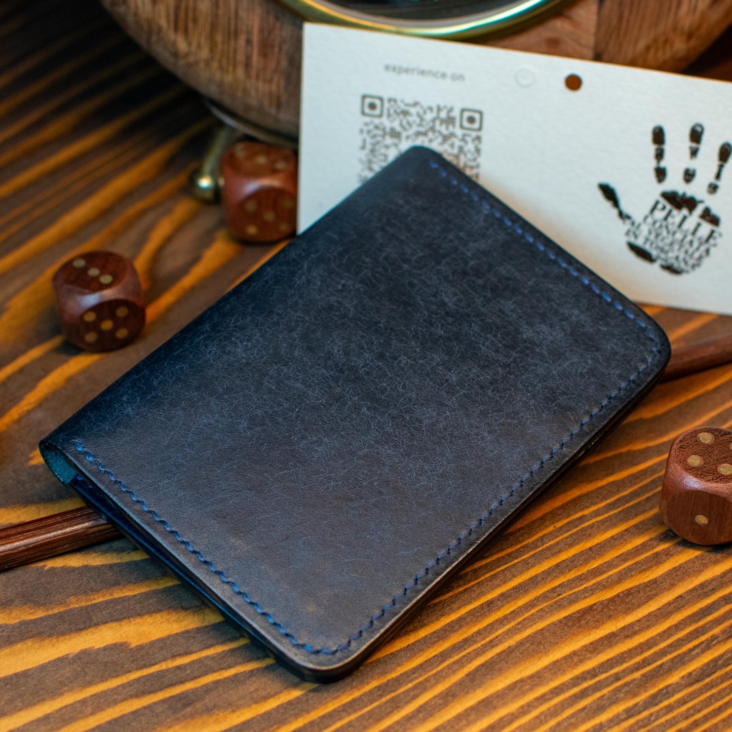 Slim Bifold Wallet – Italian Pueblo Leather, Artisanal Craft, Timeless Form