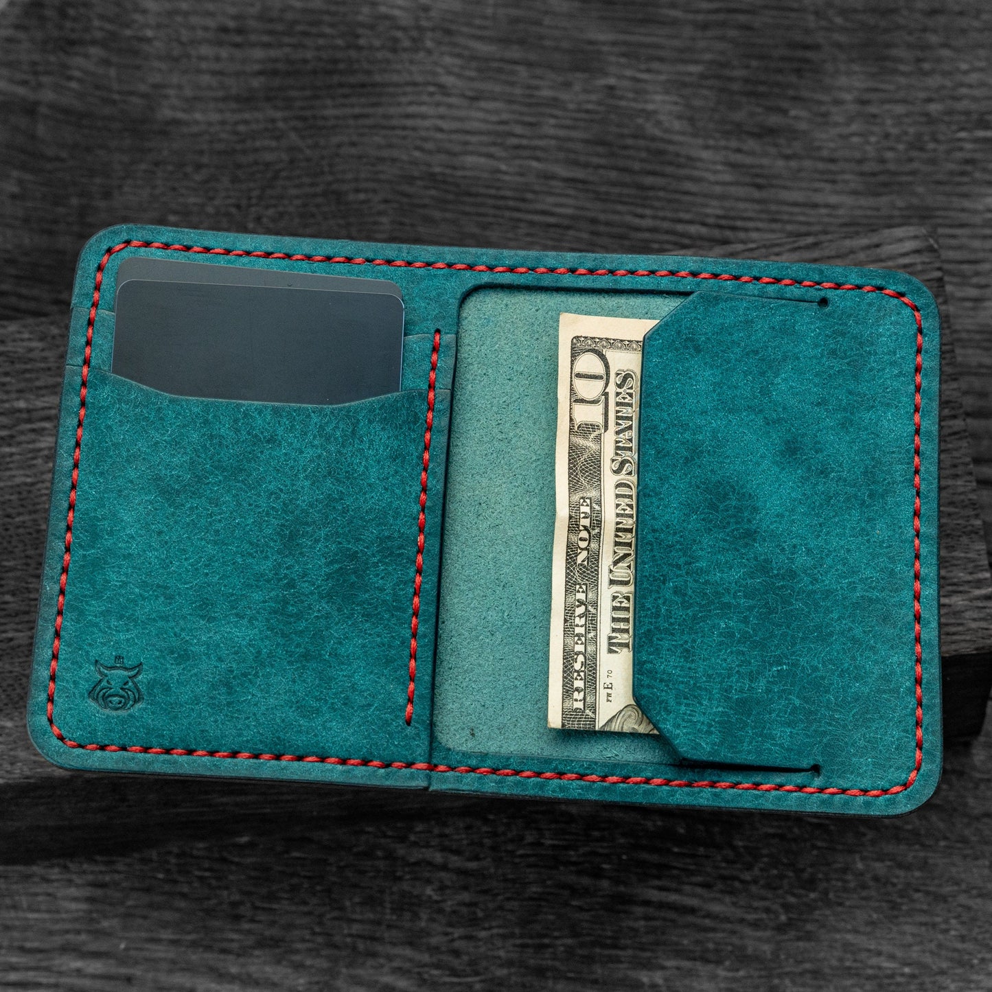 Vegetable Tanned Leather Card Holder – Minimalist Handmade Wallet