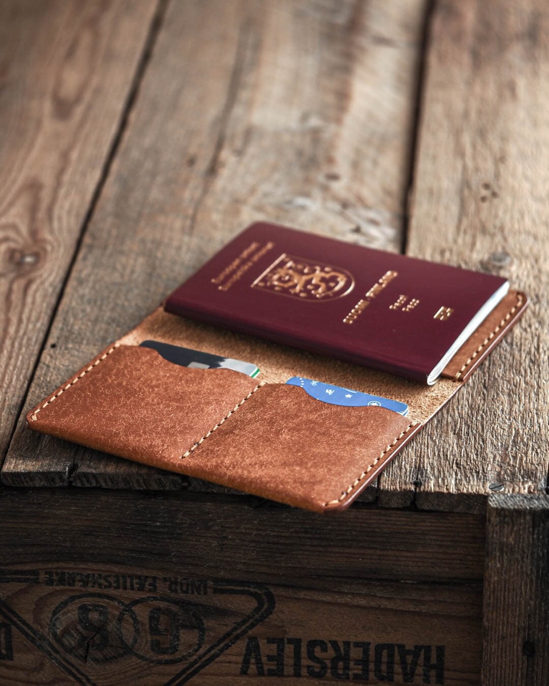 Passport Wallet – Handcrafted Full-Grain Leather Travel Wallet | Minimalist Design
