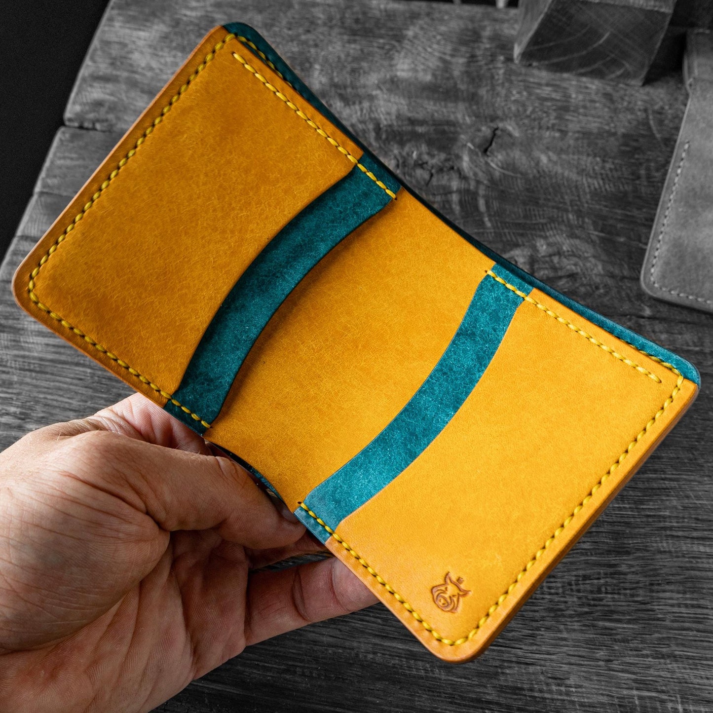 Handmade Leather Bifold Wallet – Full-Grain Vegetable-Tanned
