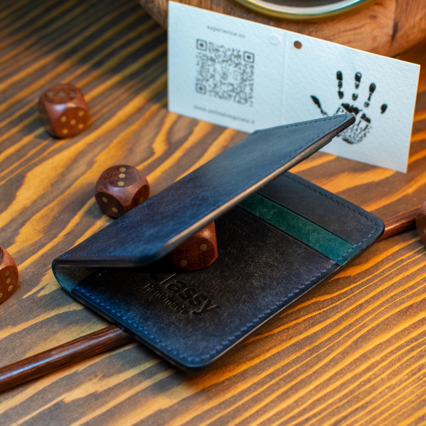 Slim Bifold Wallet – Italian Pueblo Leather, Artisanal Craft, Timeless Form
