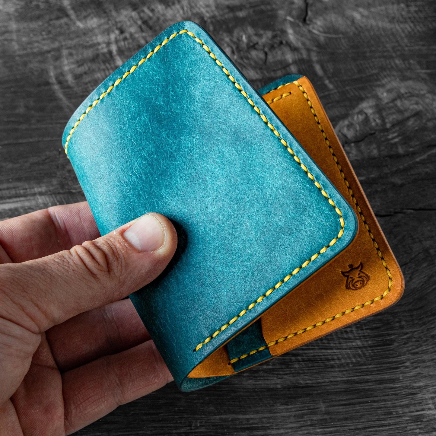 Handmade Leather Bifold Wallet – Full-Grain Vegetable-Tanned