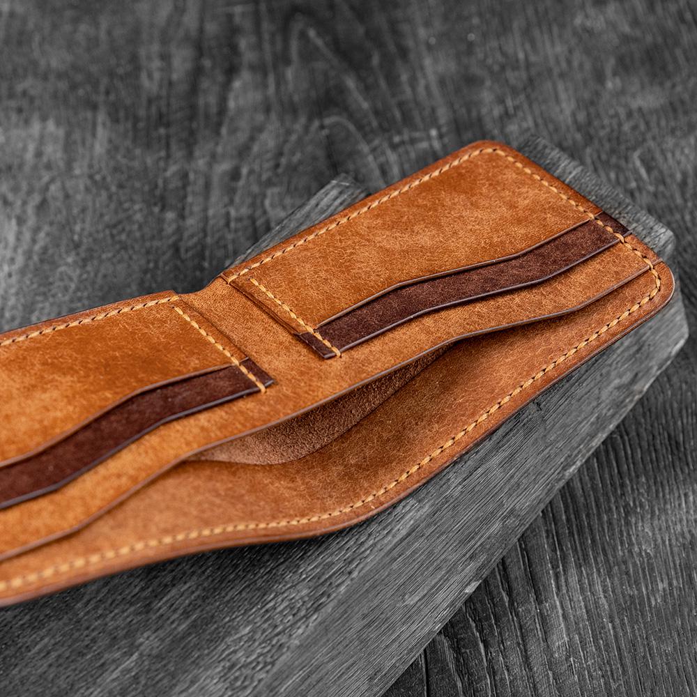 Minimalist Bifold Wallet – Handcrafted Full-Grain Leather