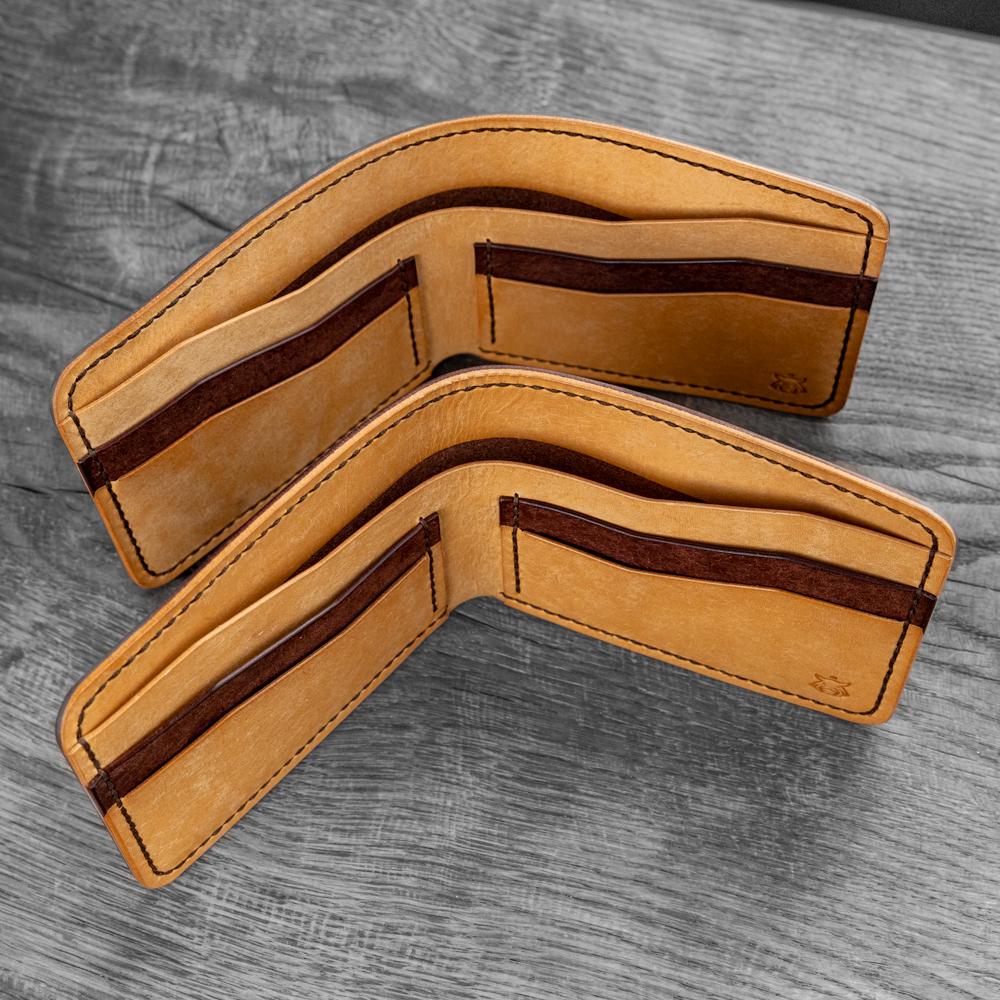 Minimalist Bifold Wallet – Handcrafted Full-Grain Leather