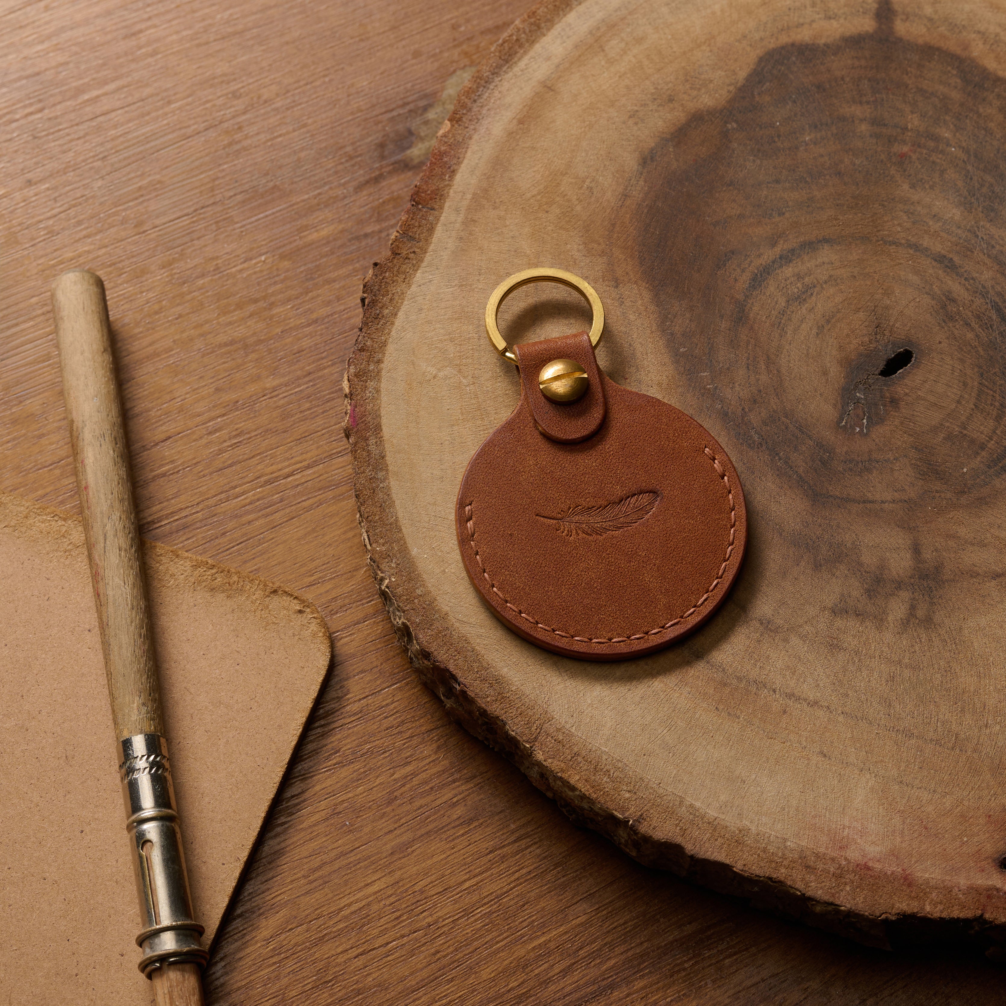 AirTag Keychain Pueblo Leather