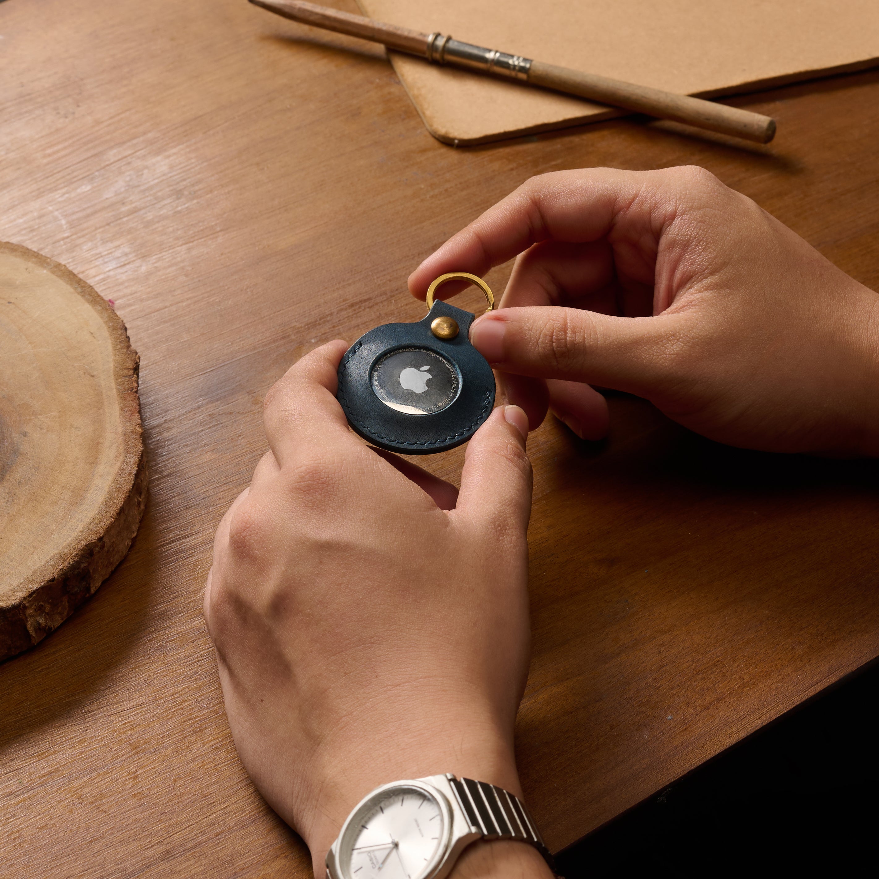 AirTag Keychain Pueblo Leather