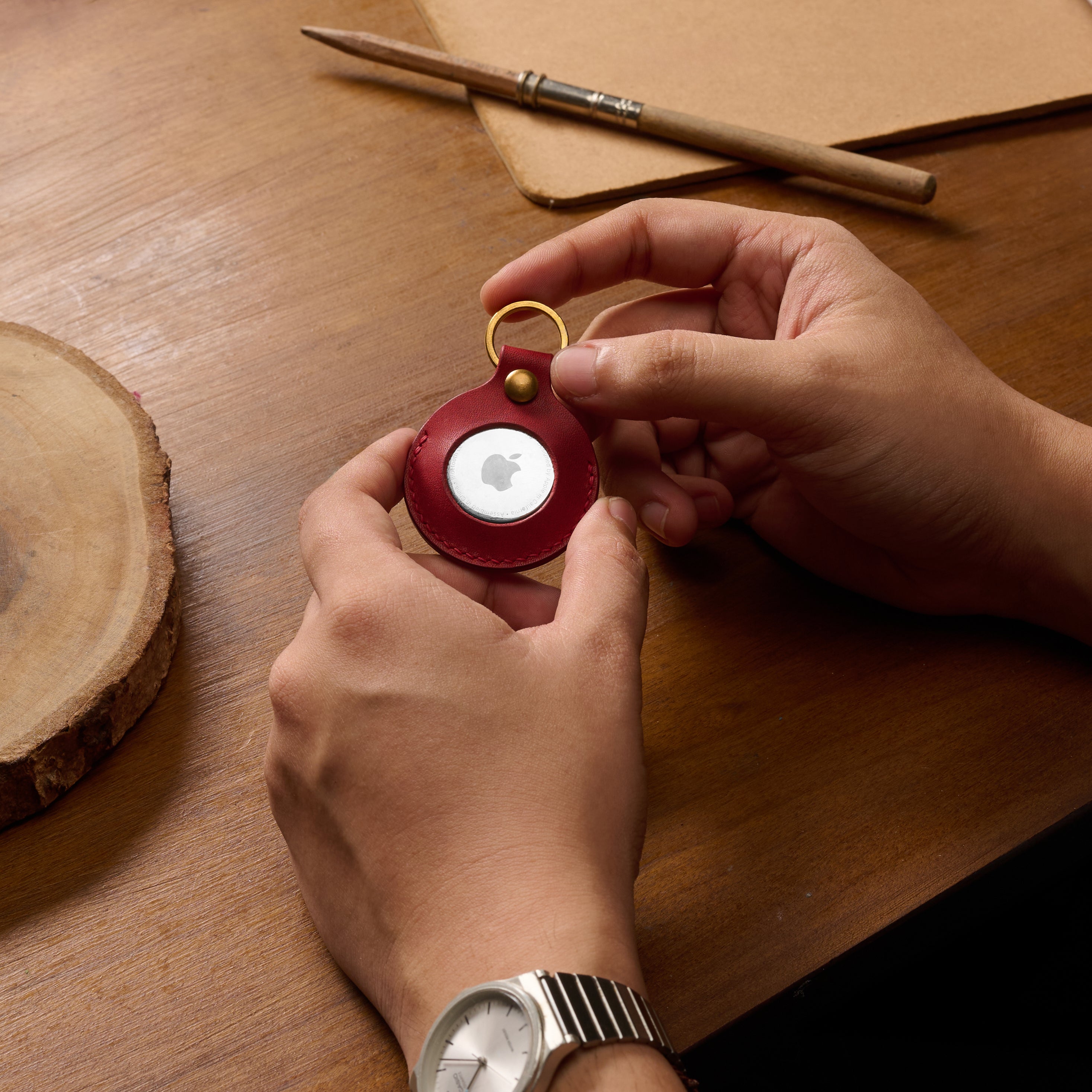 AirTag Keychain Pueblo Leather