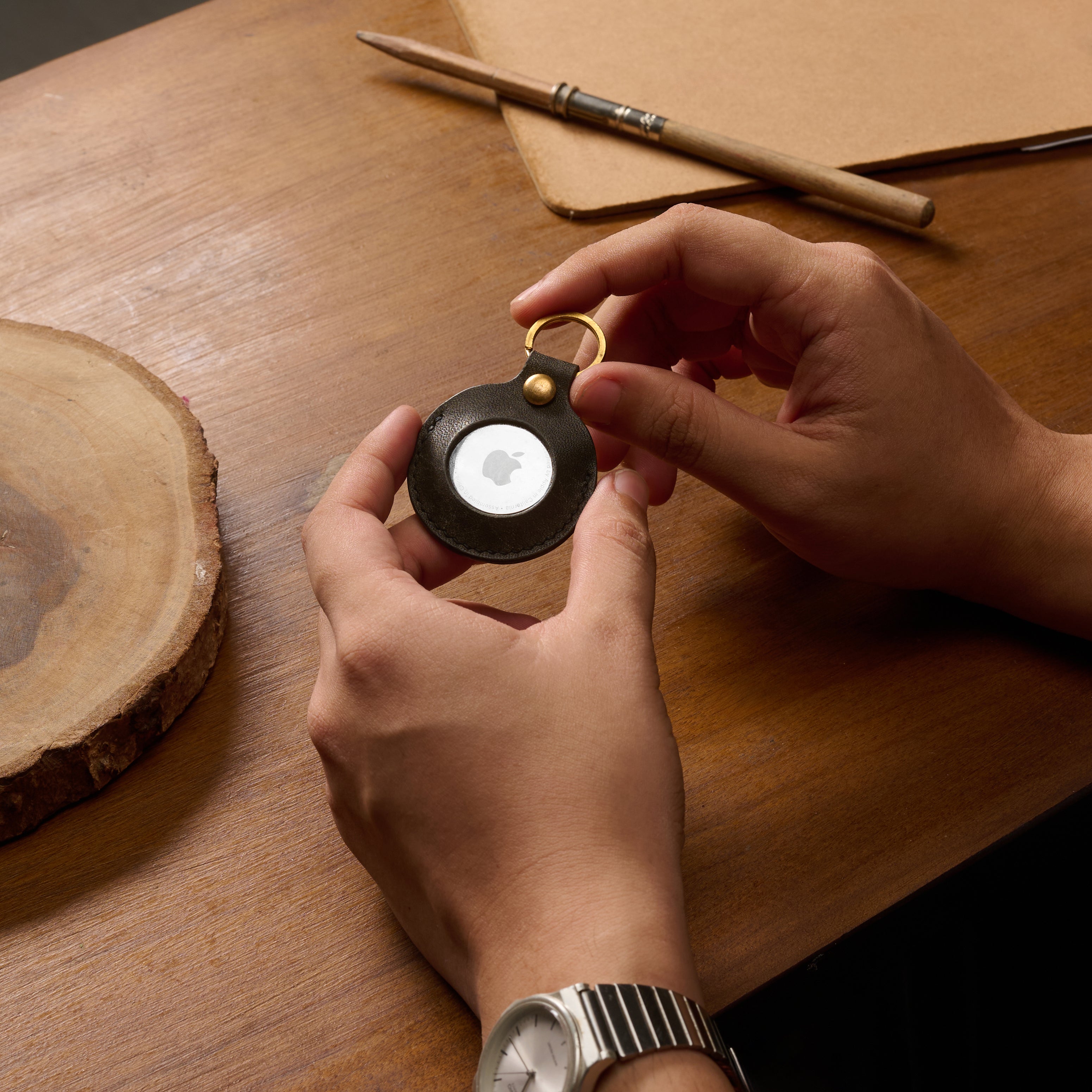 AirTag Keychain Pueblo Leather