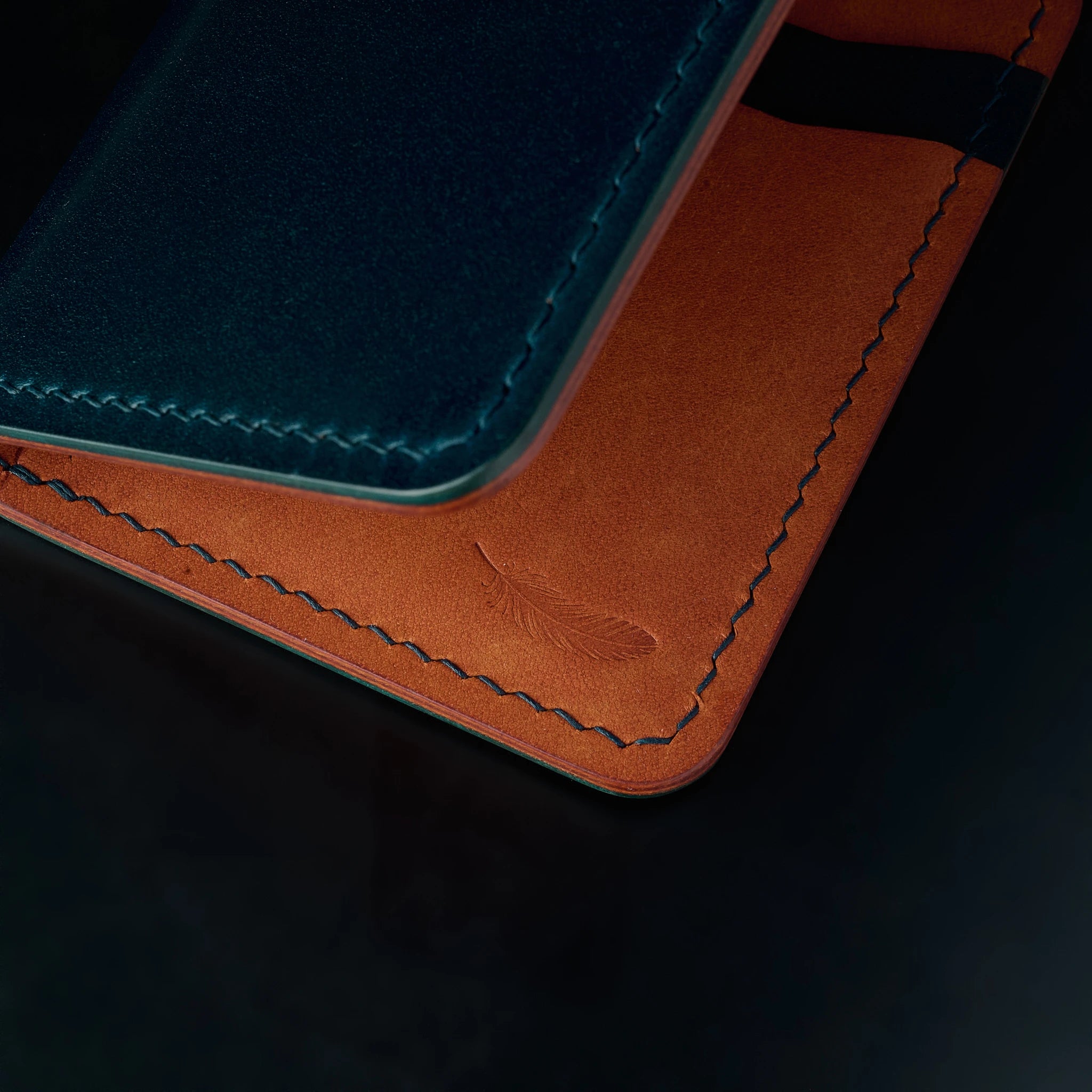 Semi Shell Cordovan – Pueblo Leather Vertical Bifold Card Holder