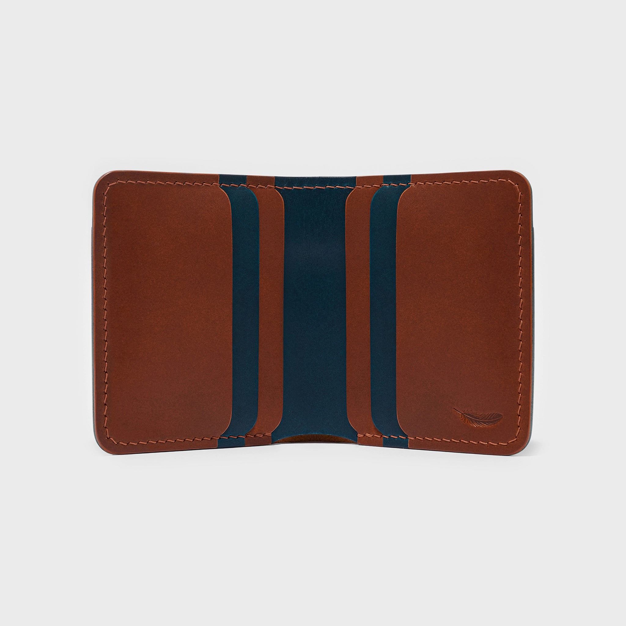 Vertical Buttero Leather Slim Bifold Wallet