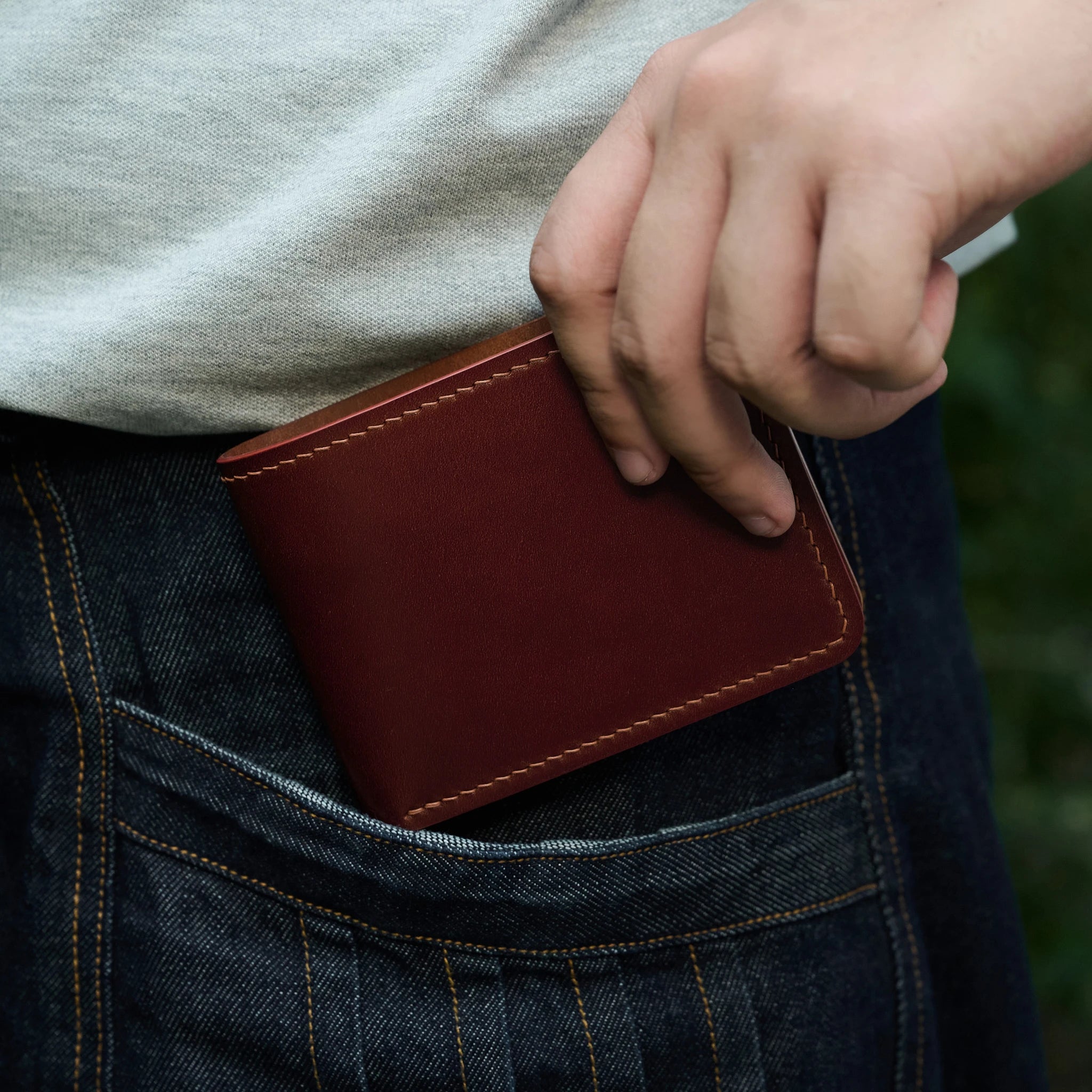 Semi Shell Cordovan – Pueblo Leather Bifold Wallet