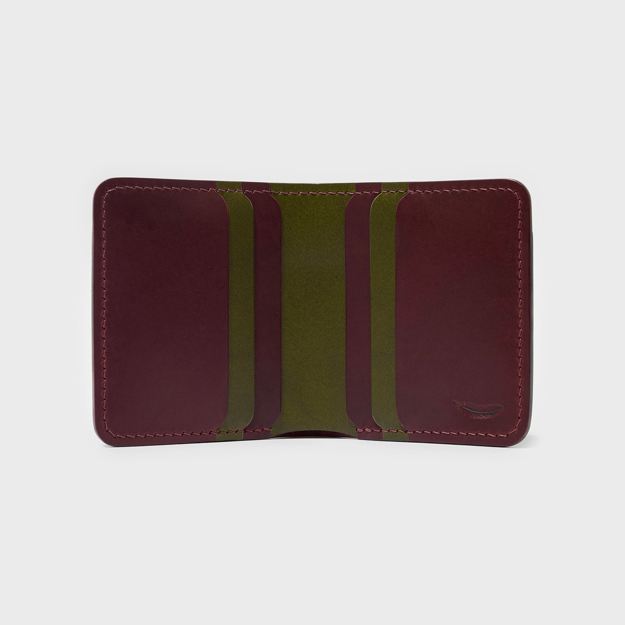 Vertical Buttero Leather Slim Bifold Wallet