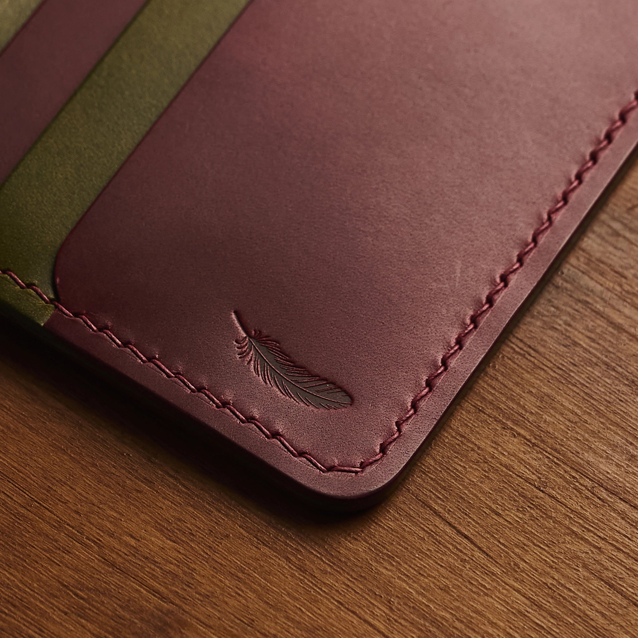 Vertical Buttero Leather Slim Bifold Wallet