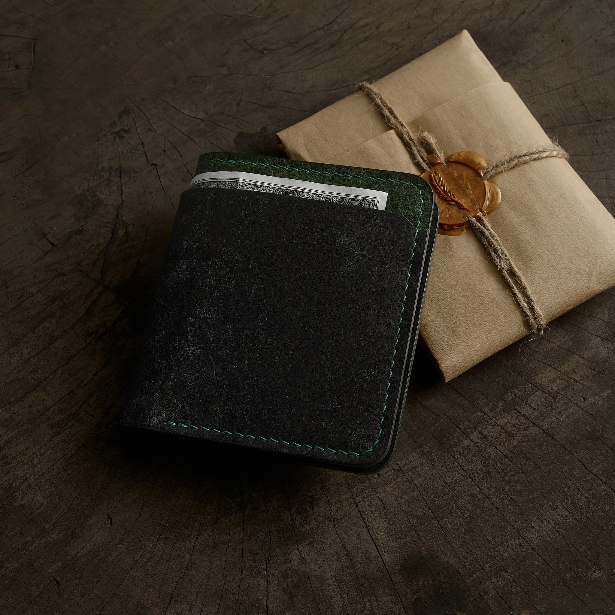 Vertical Pueblo Leather Slim Bifold Wallet