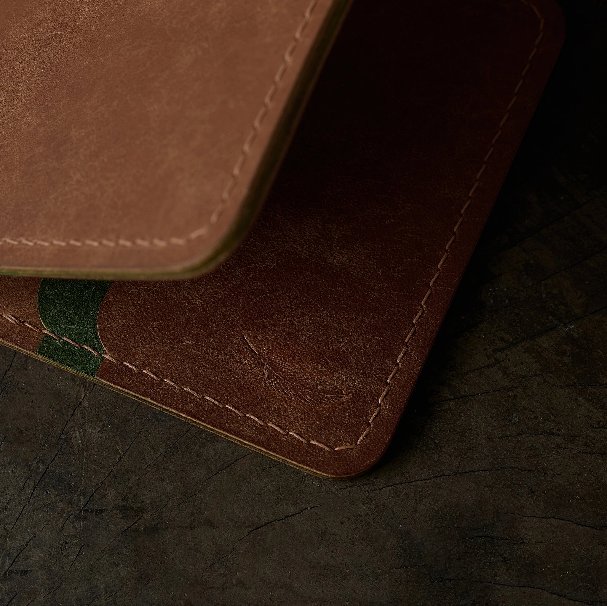 Vertical Pueblo Leather Slim Bifold Wallet