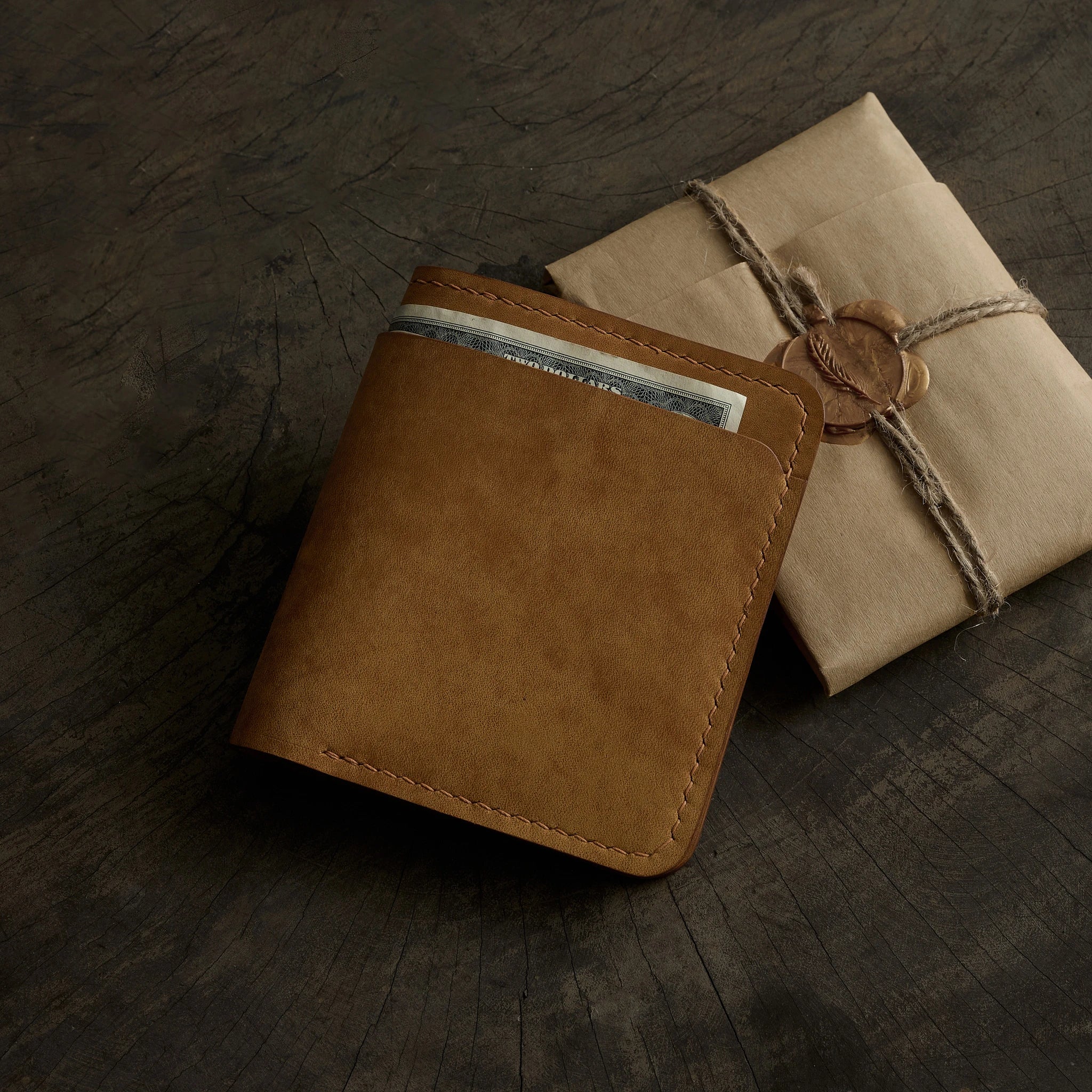 Vertical Pueblo Leather Slim Bifold Wallet