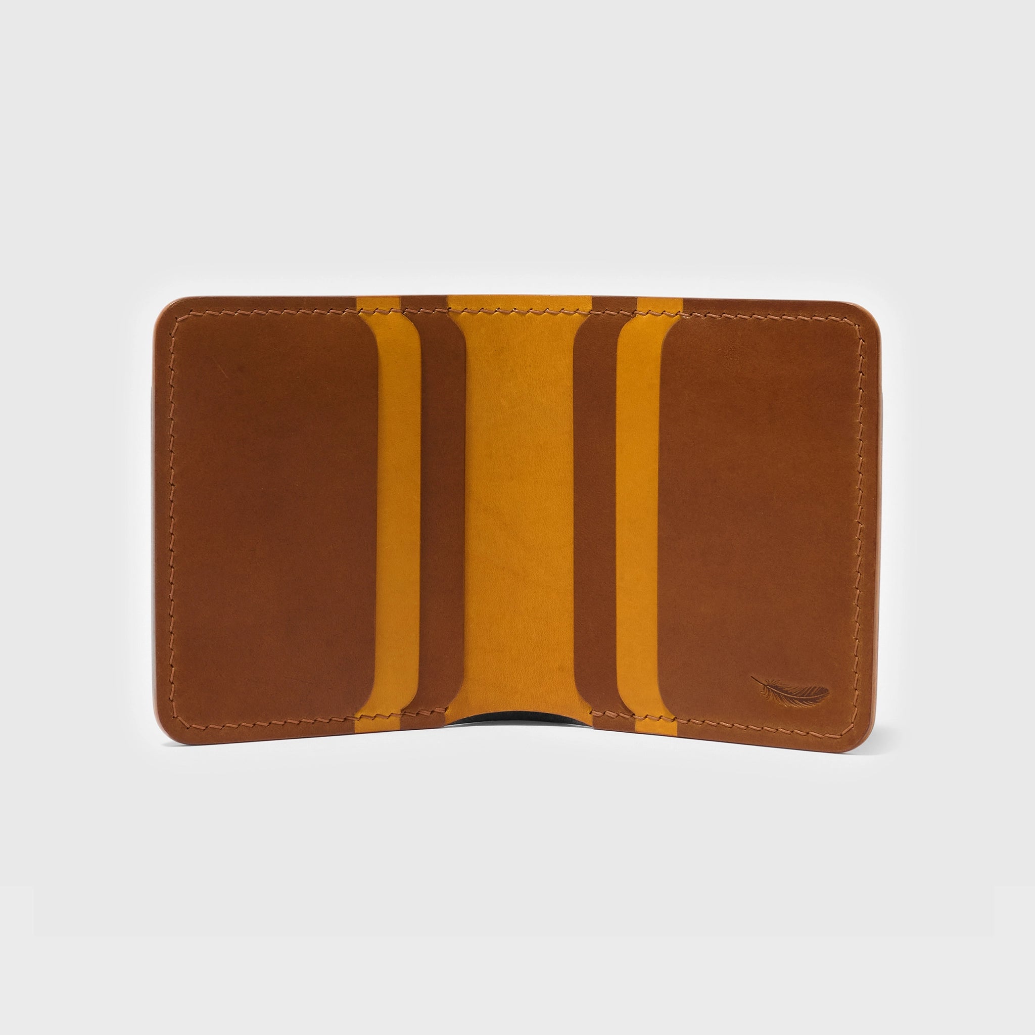 Vertical Buttero Leather Slim Bifold Wallet