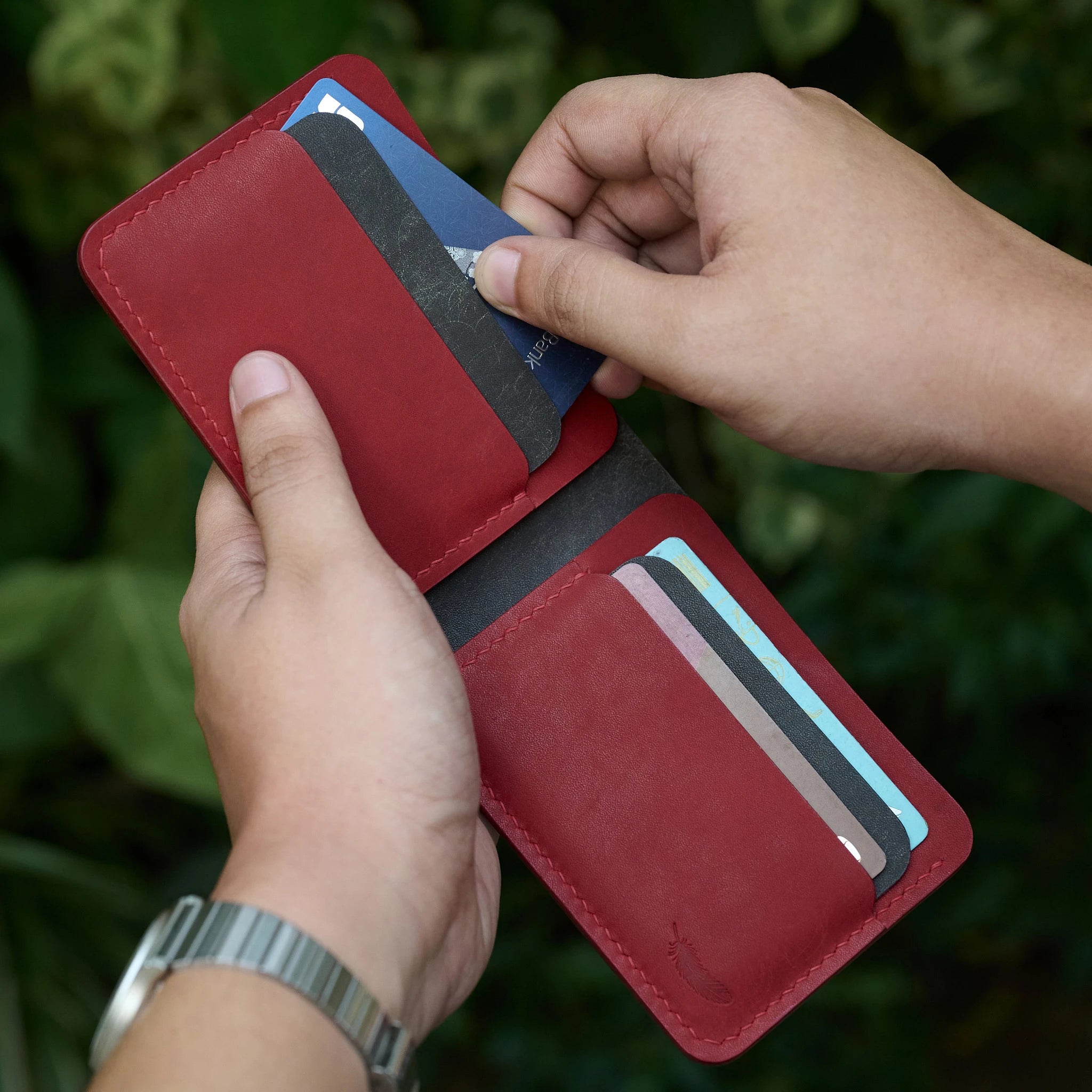 Minimalist Pueblo Leather Bifold Wallet