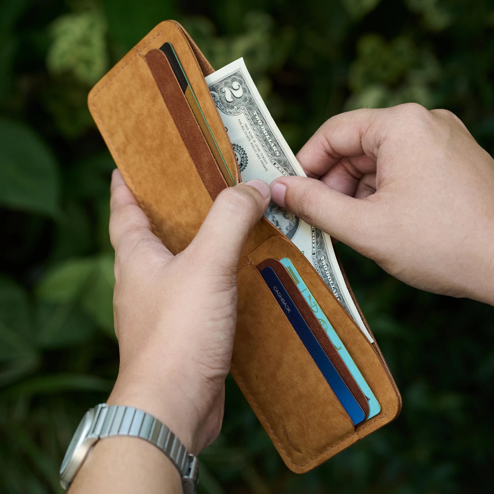 Minimalist Pueblo Leather Bifold Wallet