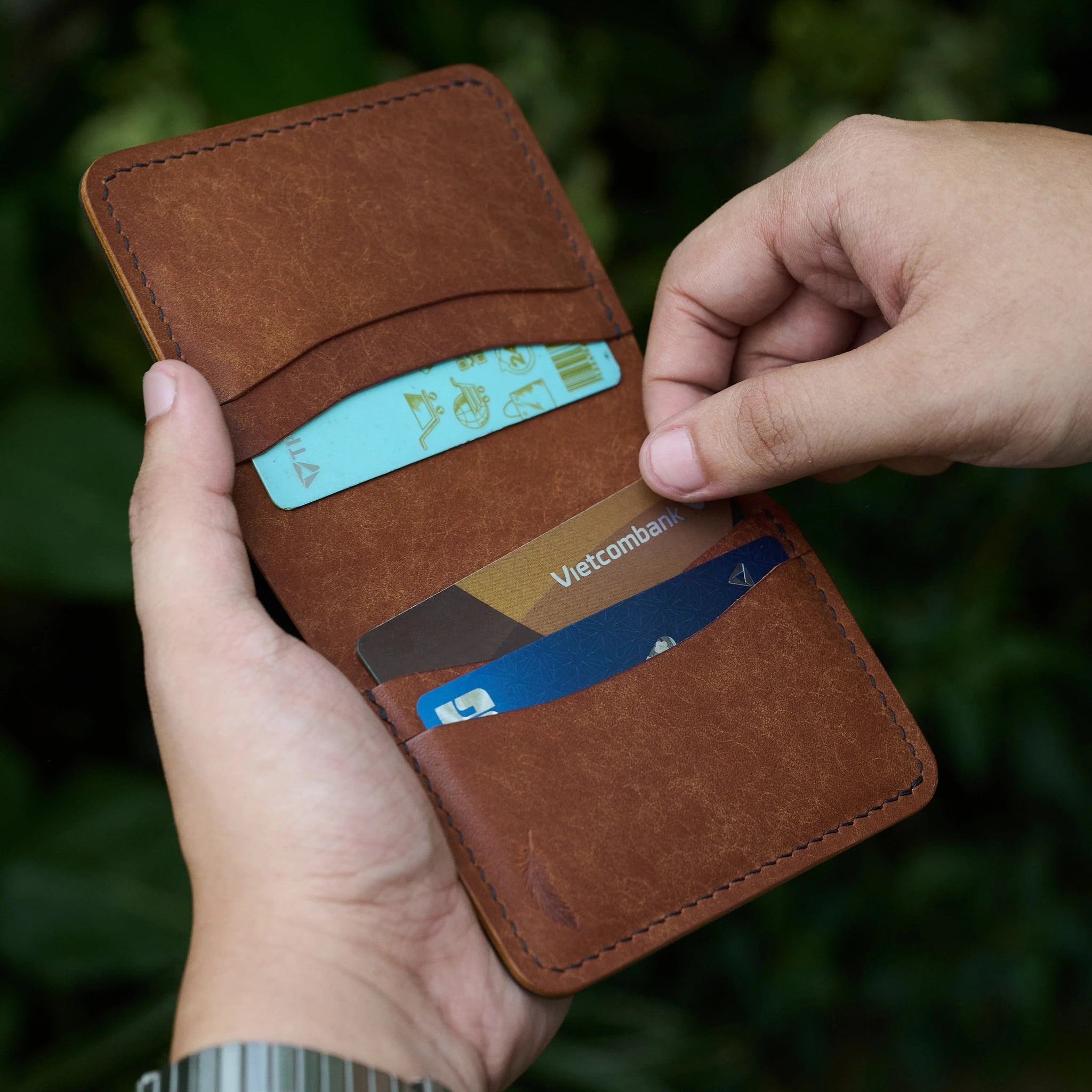 Pueblo Leather Slim Bifold Wallet