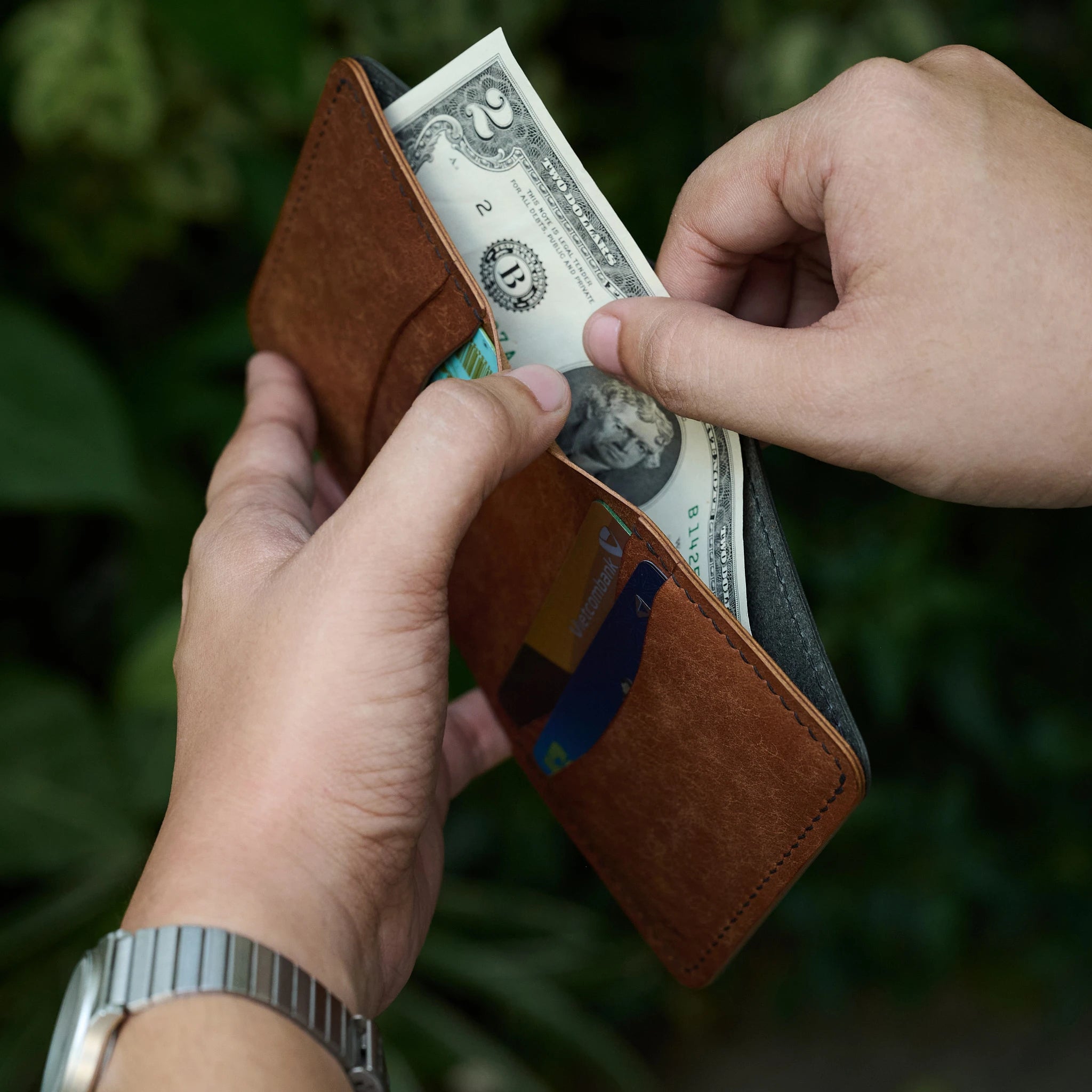 Pueblo Leather Slim Bifold Wallet