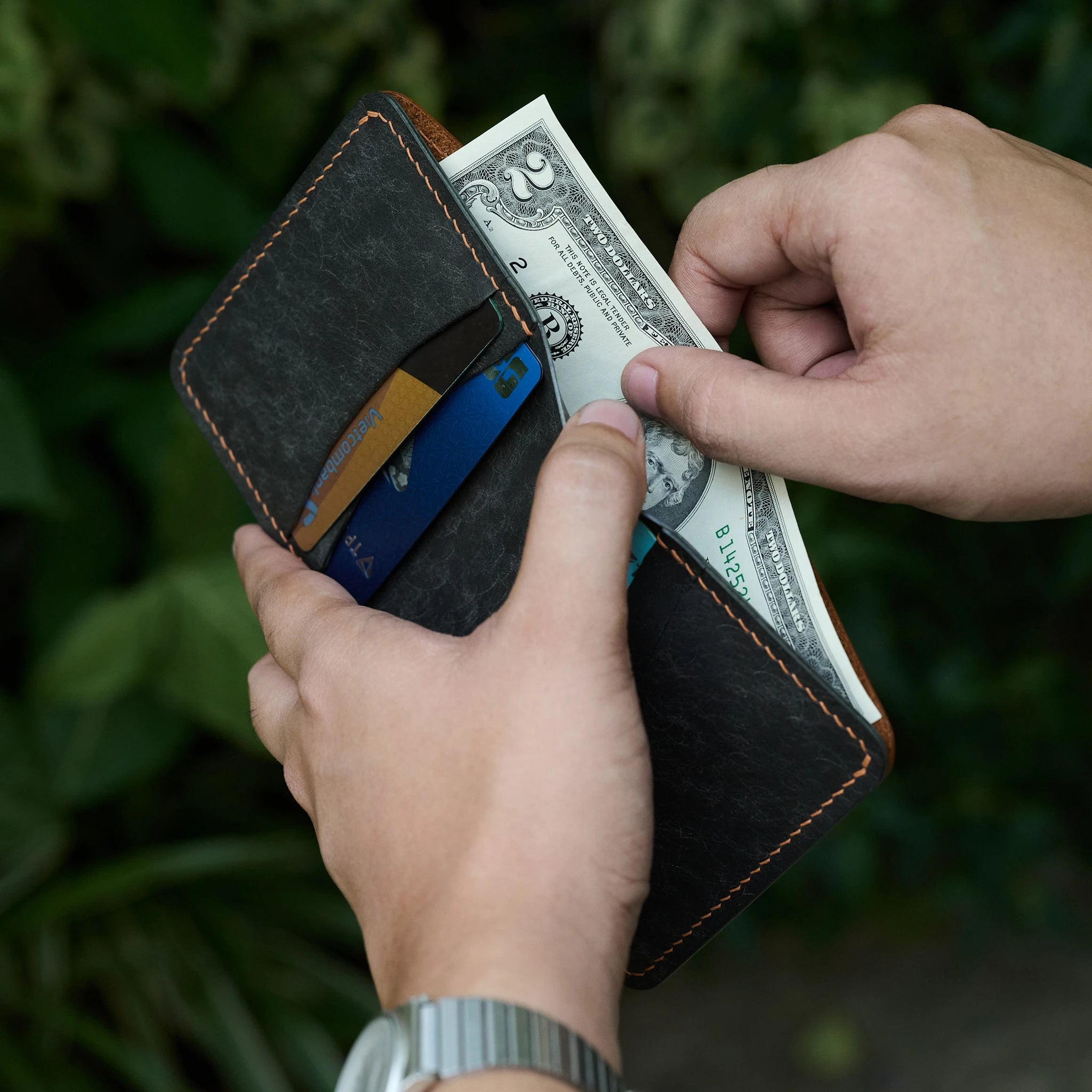 Pueblo Leather Slim Bifold Wallet