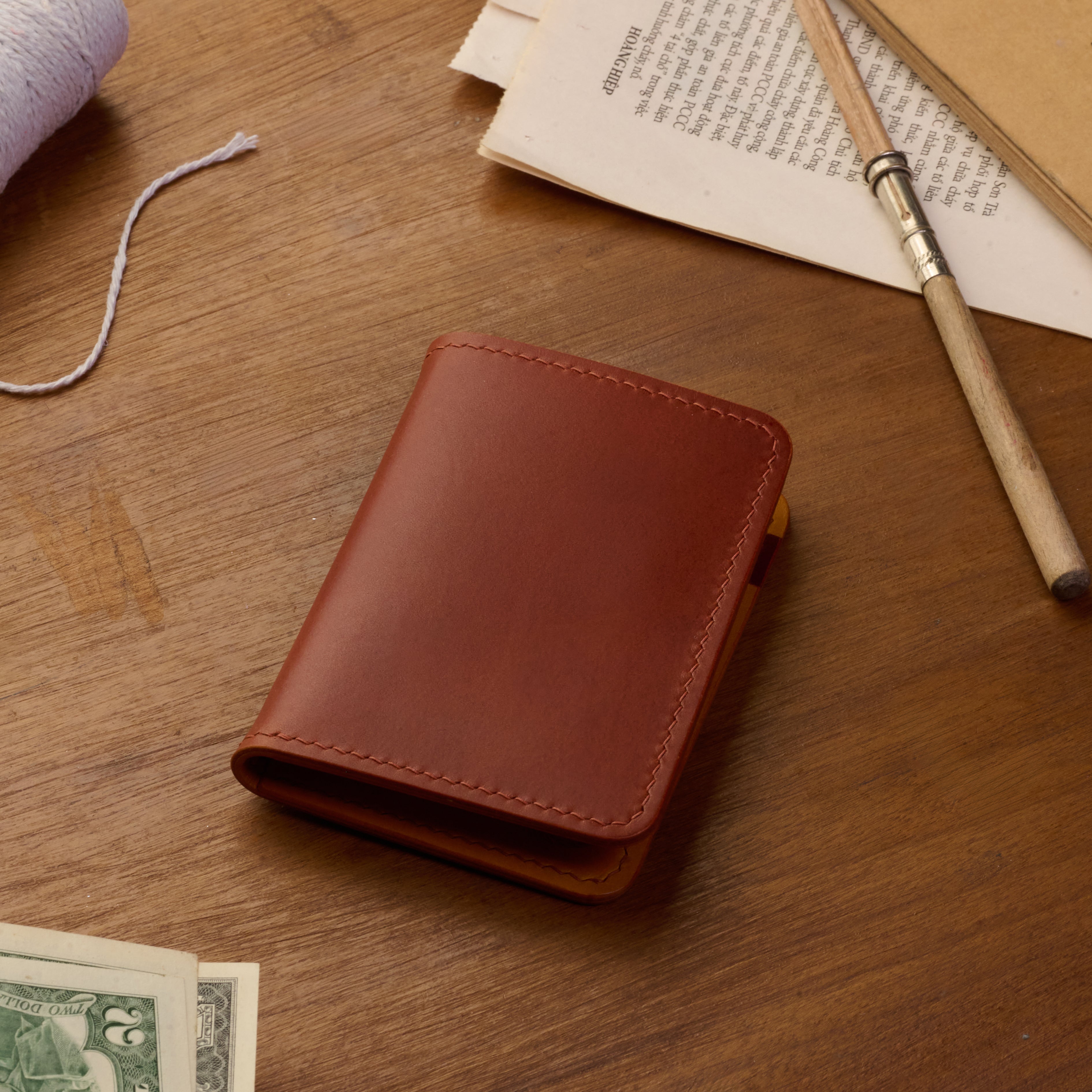 Atelish Buttero Leather Bifold Card Holder