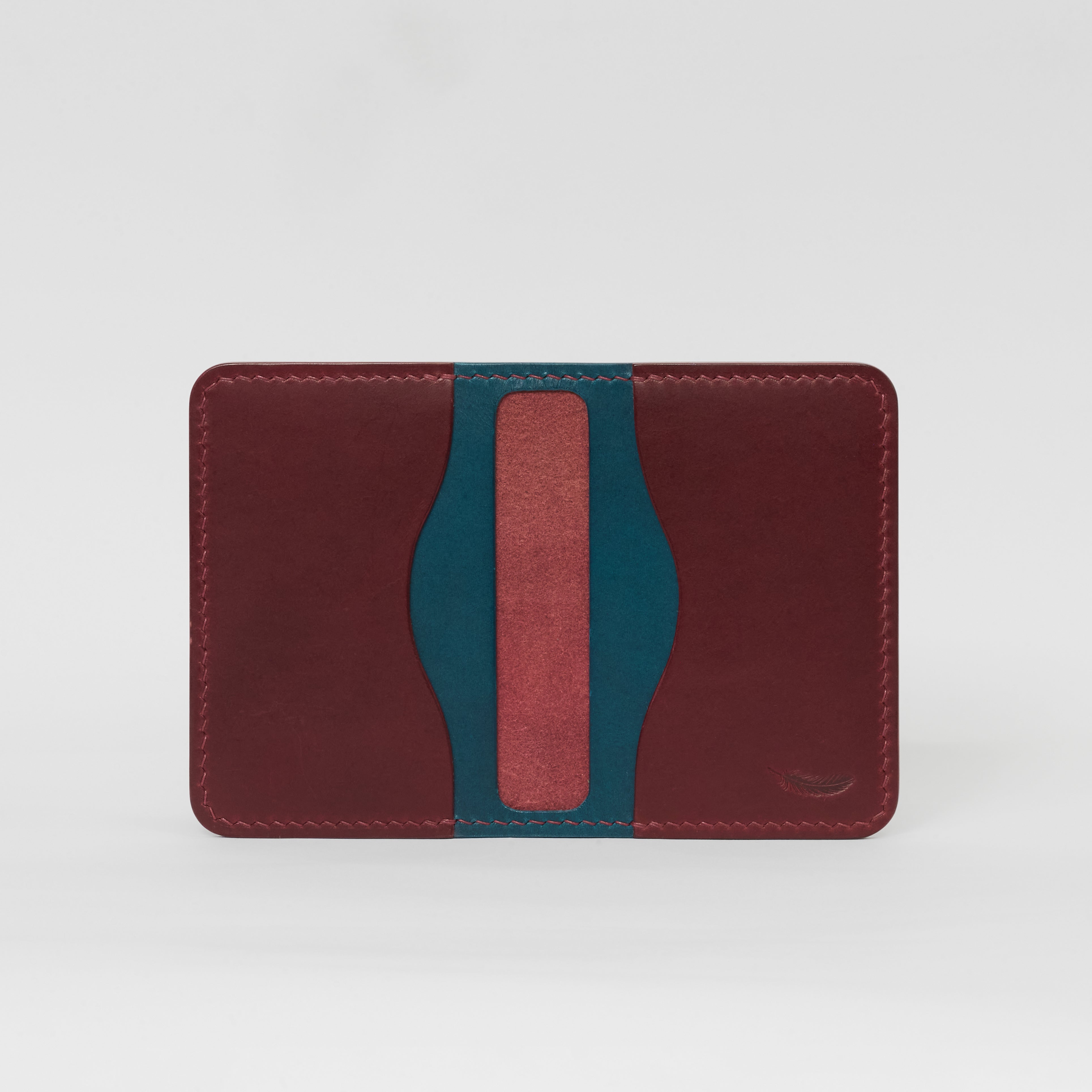 Atelish Buttero Two-Tone Slim Bifold Card Holder