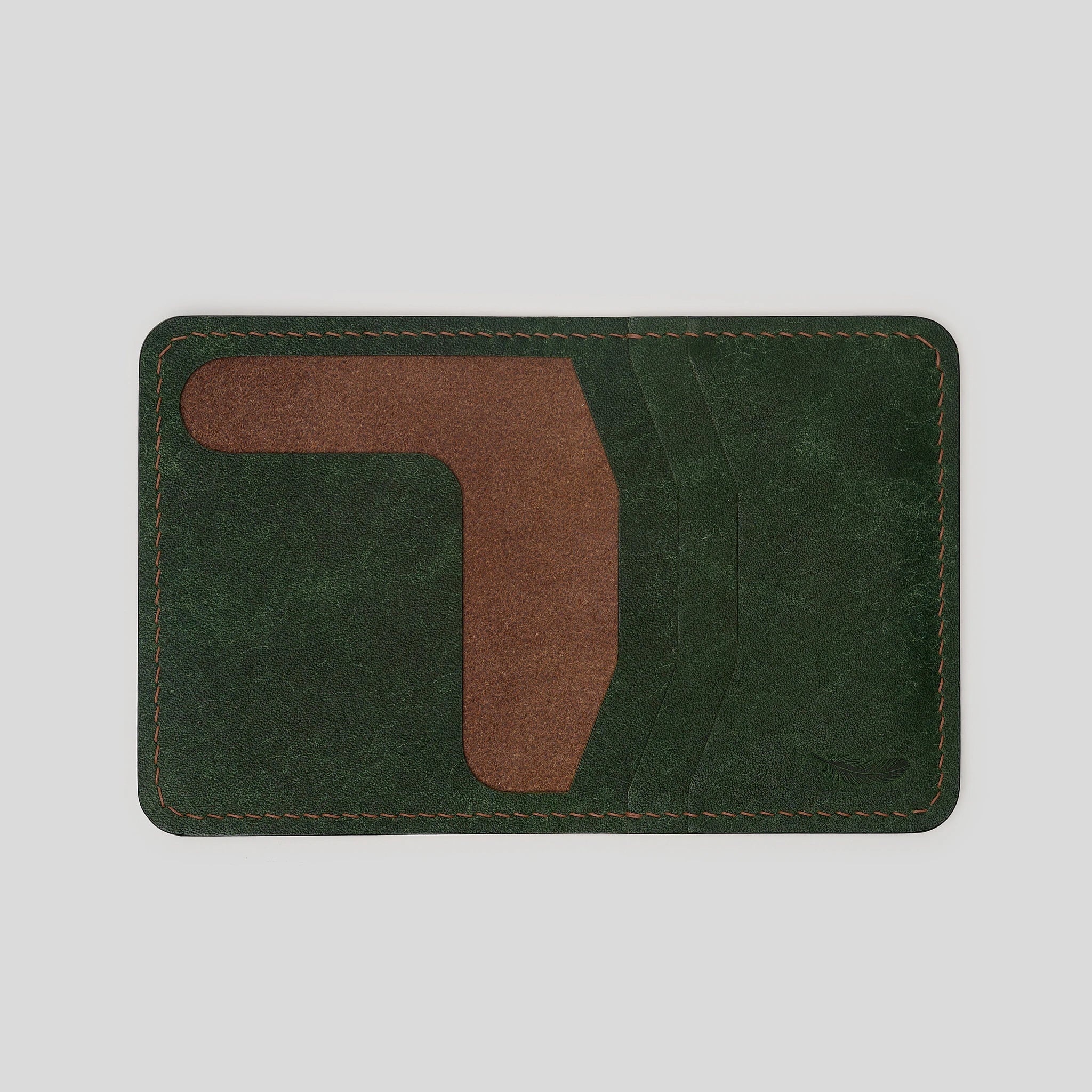 Vegetable Tanned Leather Card Holder – Minimalist Handmade Wallet