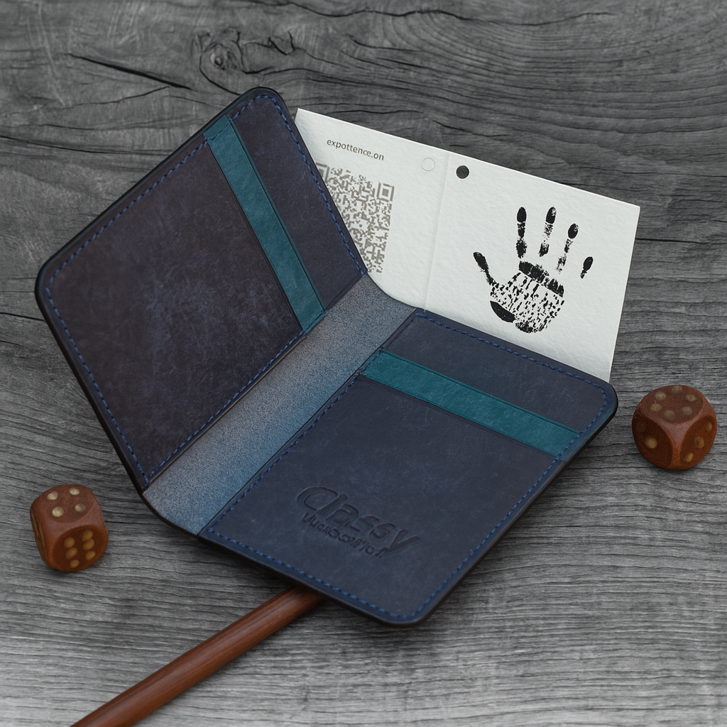 Slim Bifold Wallet – Italian Pueblo Leather, Artisanal Craft, Timeless Form