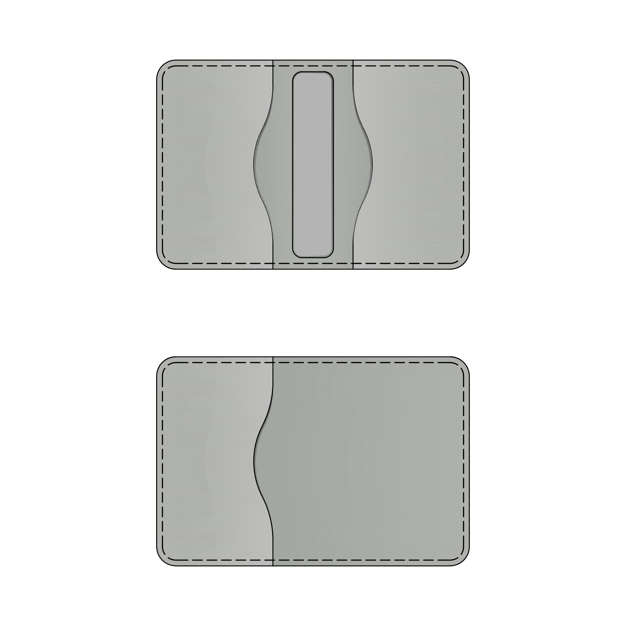 Custom Atelish Two-Tone Slim Bifold Card Holder