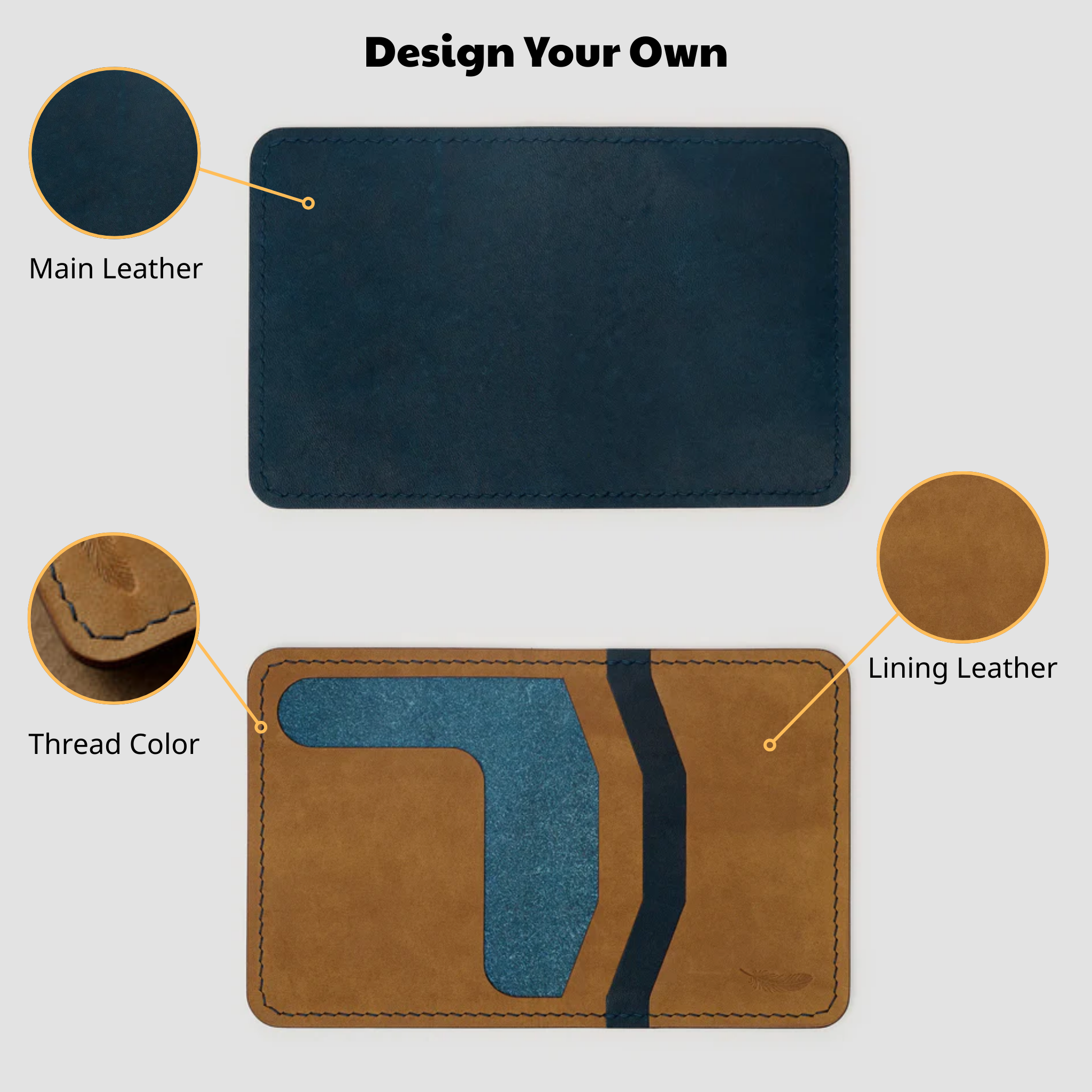 Custom Vertical Bifold Card Holder Ver 1