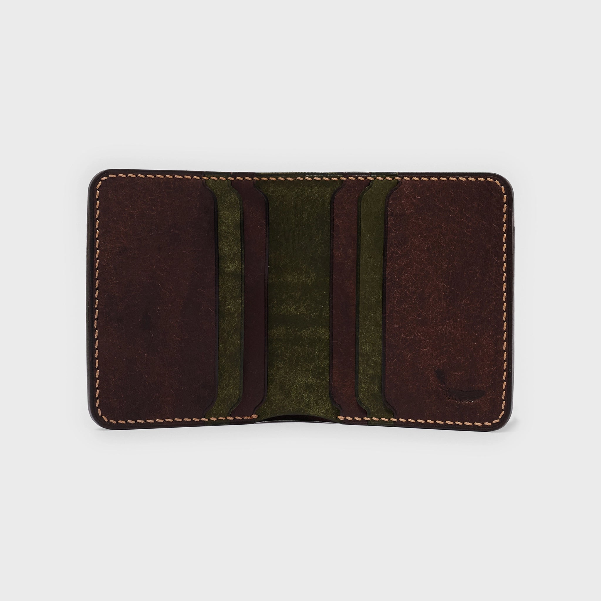 Vertical Pueblo Leather Slim Bifold Wallet Ver 2