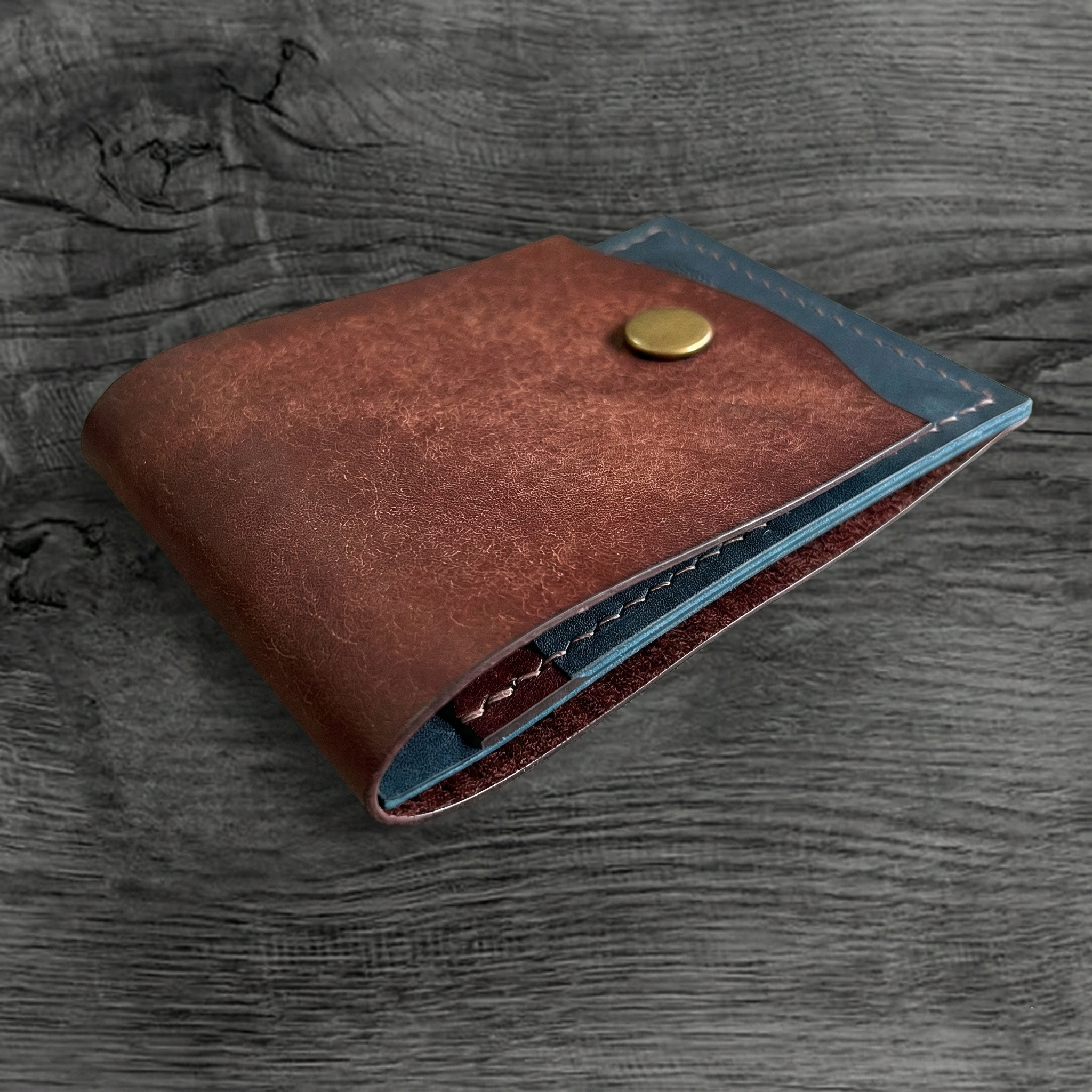 Pueblo Leather Minimal Snap Flap Wallet