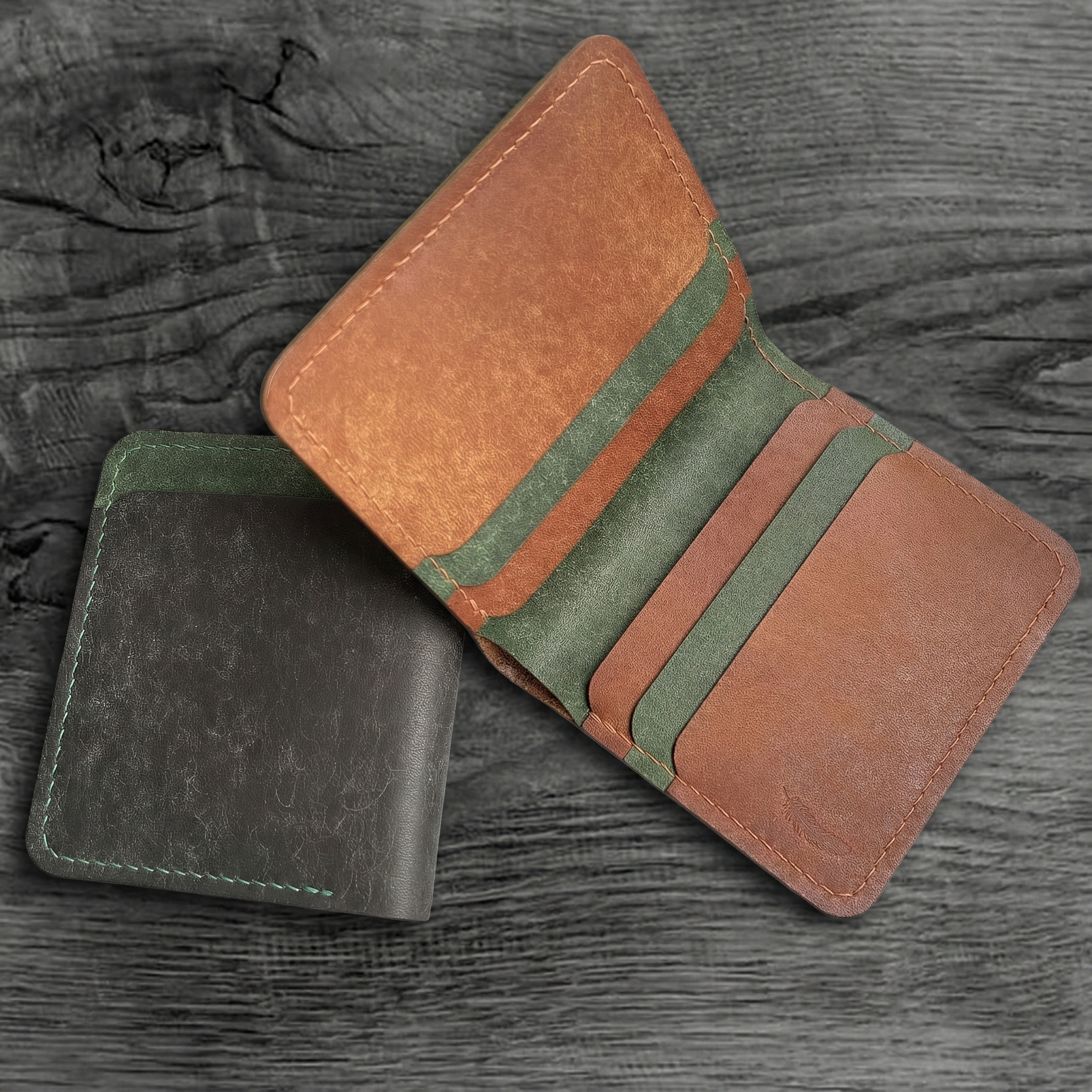 Vertical Pueblo Leather Slim Bifold Wallet