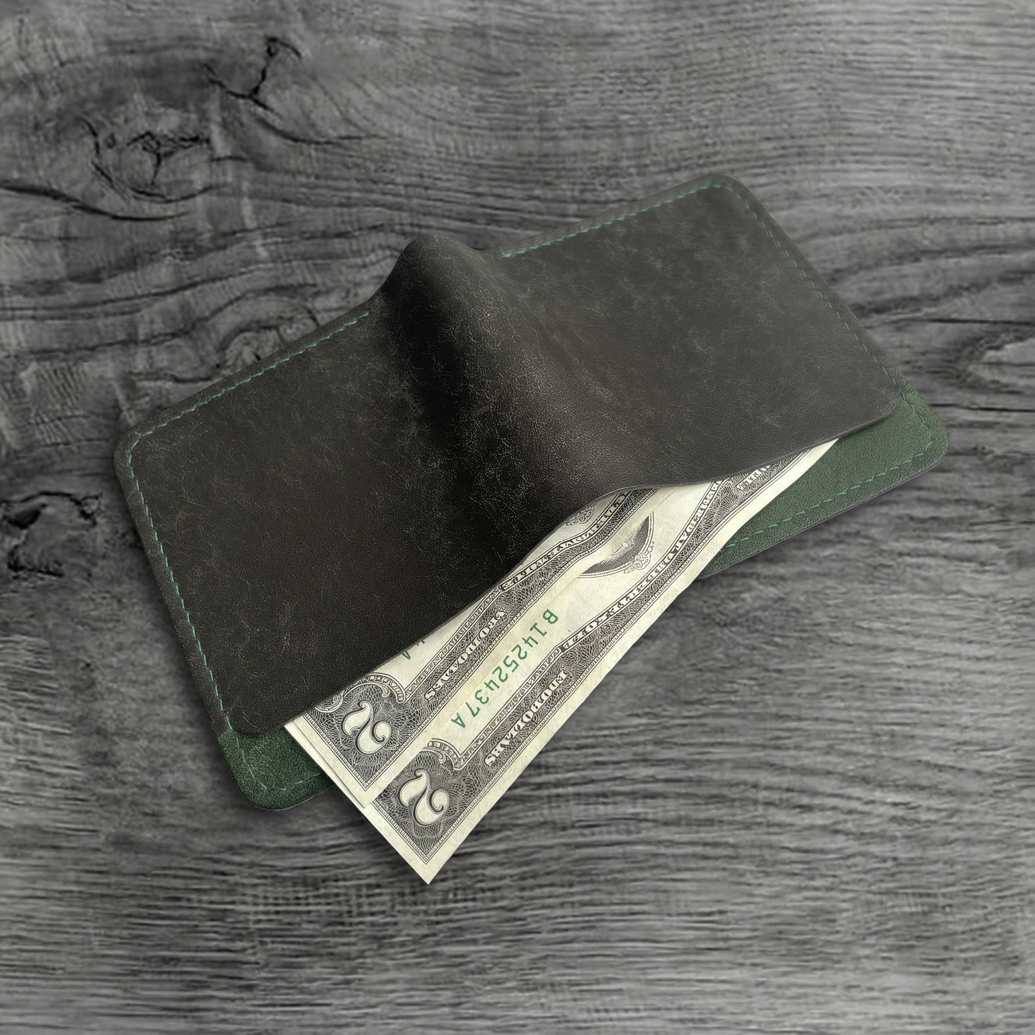 Vertical Pueblo Leather Slim Bifold Wallet