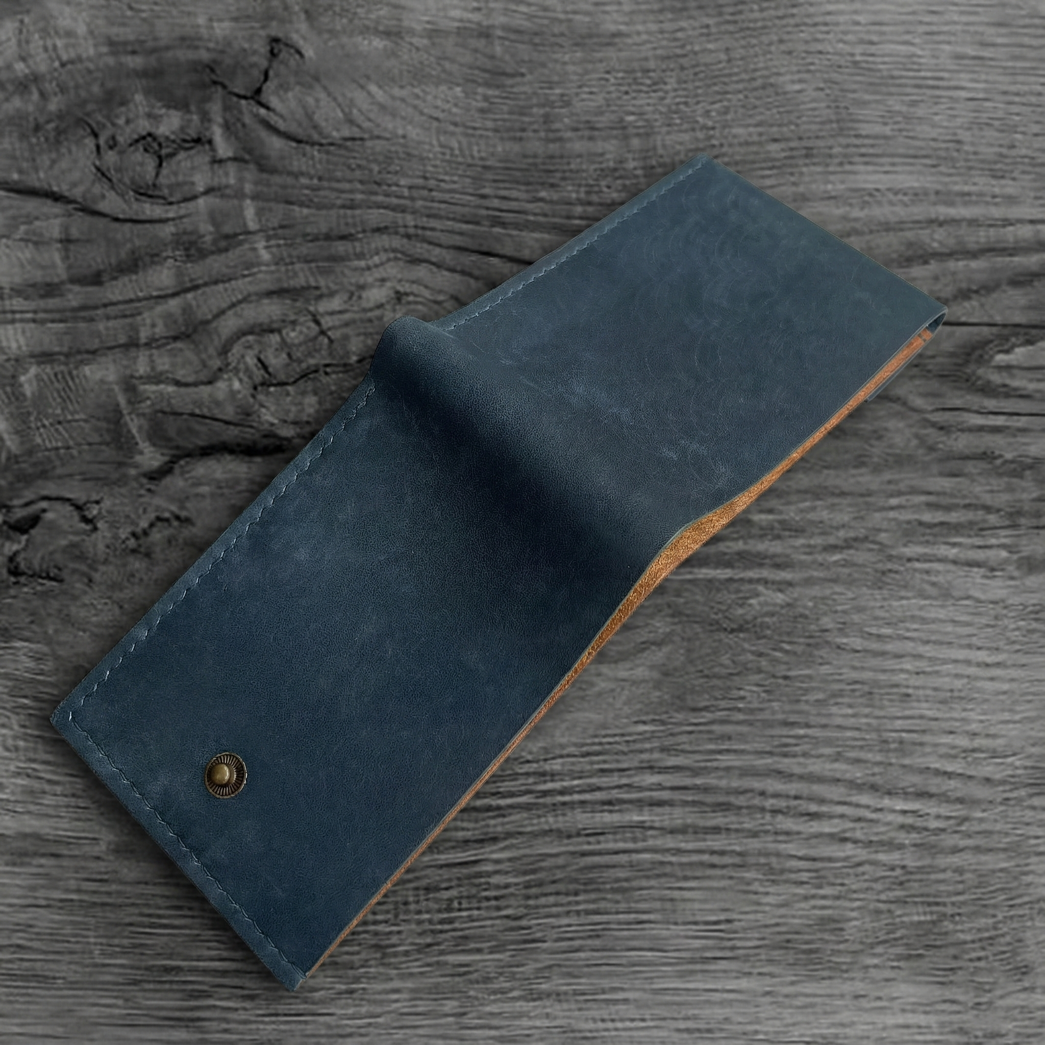 Pueblo Leather Minimal Snap Flap Wallet Ver 2